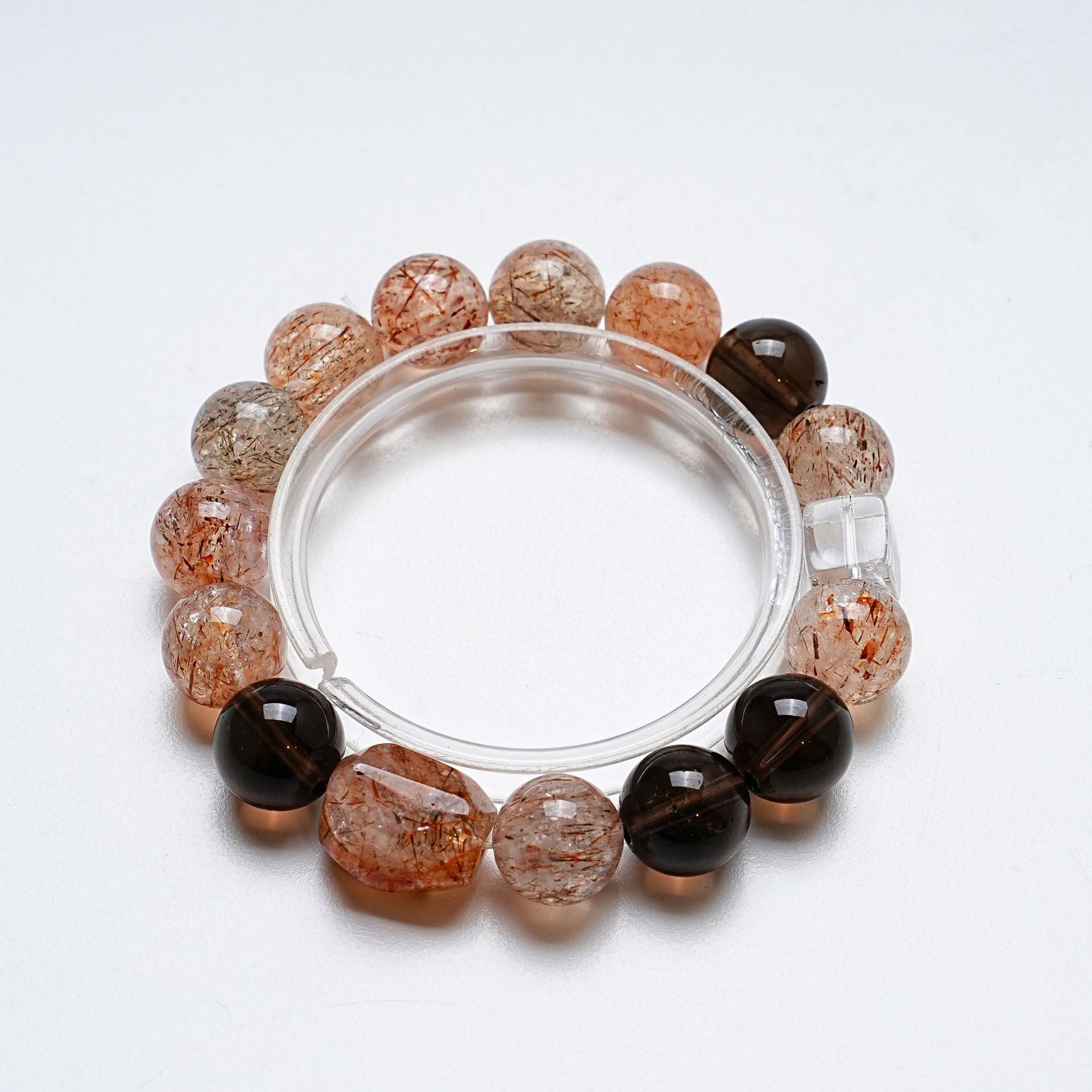 Natural Black Gold Super Seven Crystal Bracelet for Women Versatile High-Grade Tea Crystal Bracelet