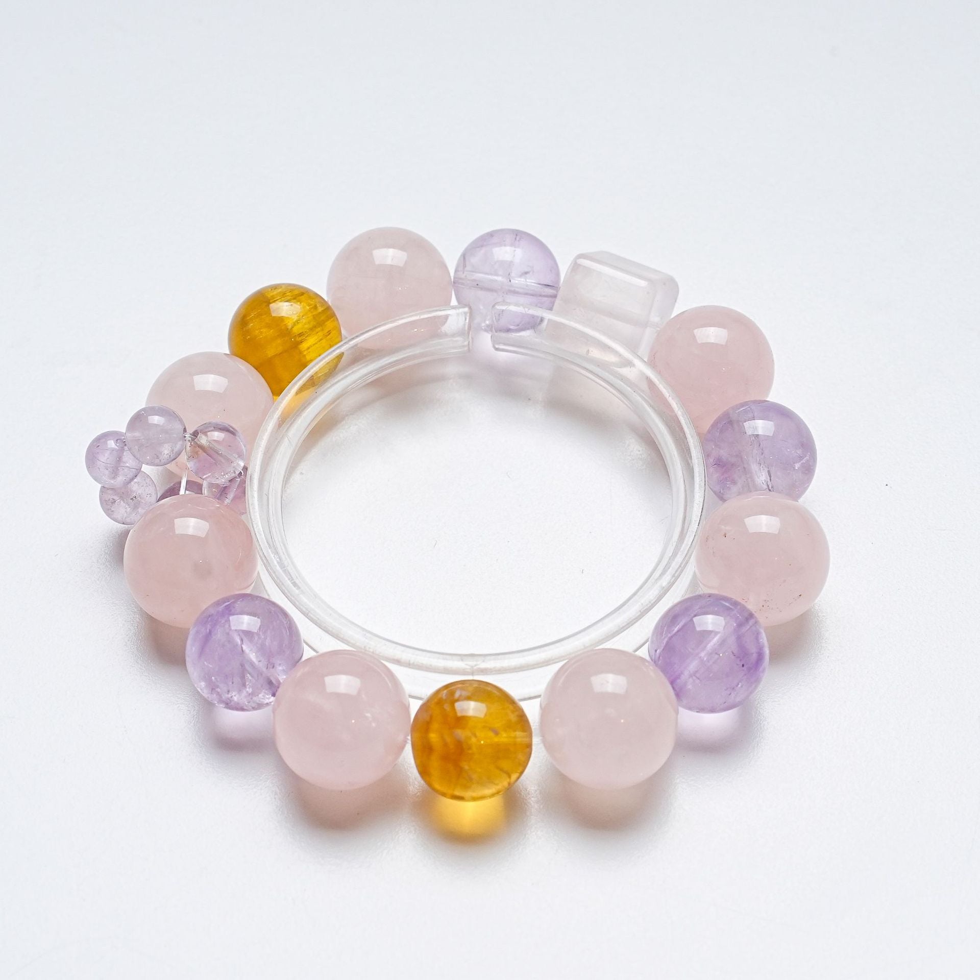 High Quality Natural Horse Powder Lavender Crystal Hand String fashion Yellow Fluorite Bracelet
