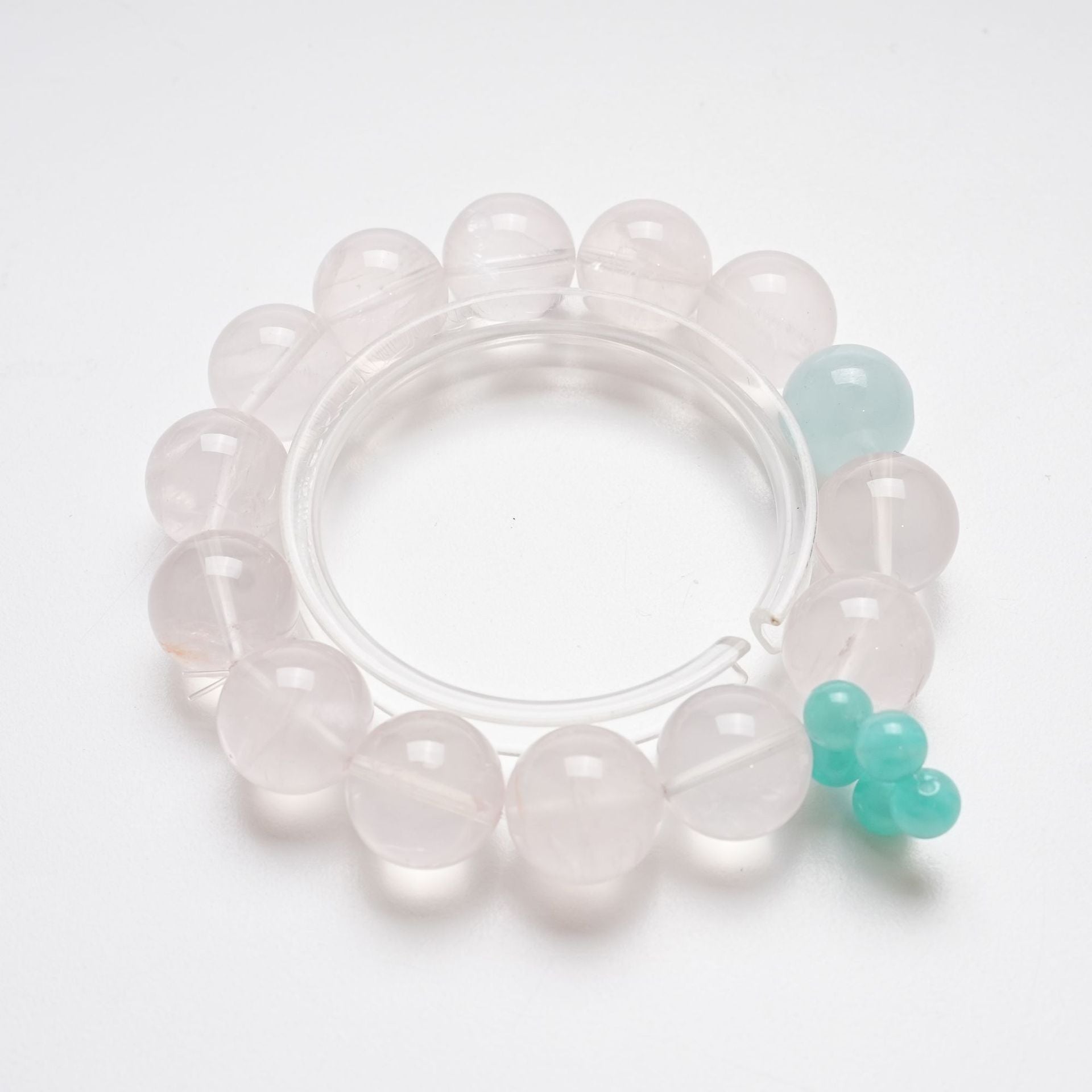 Natural Ice Orange Pink Crystal Bracelet for Women Versatile Aquamarine Amazonite Bracelet