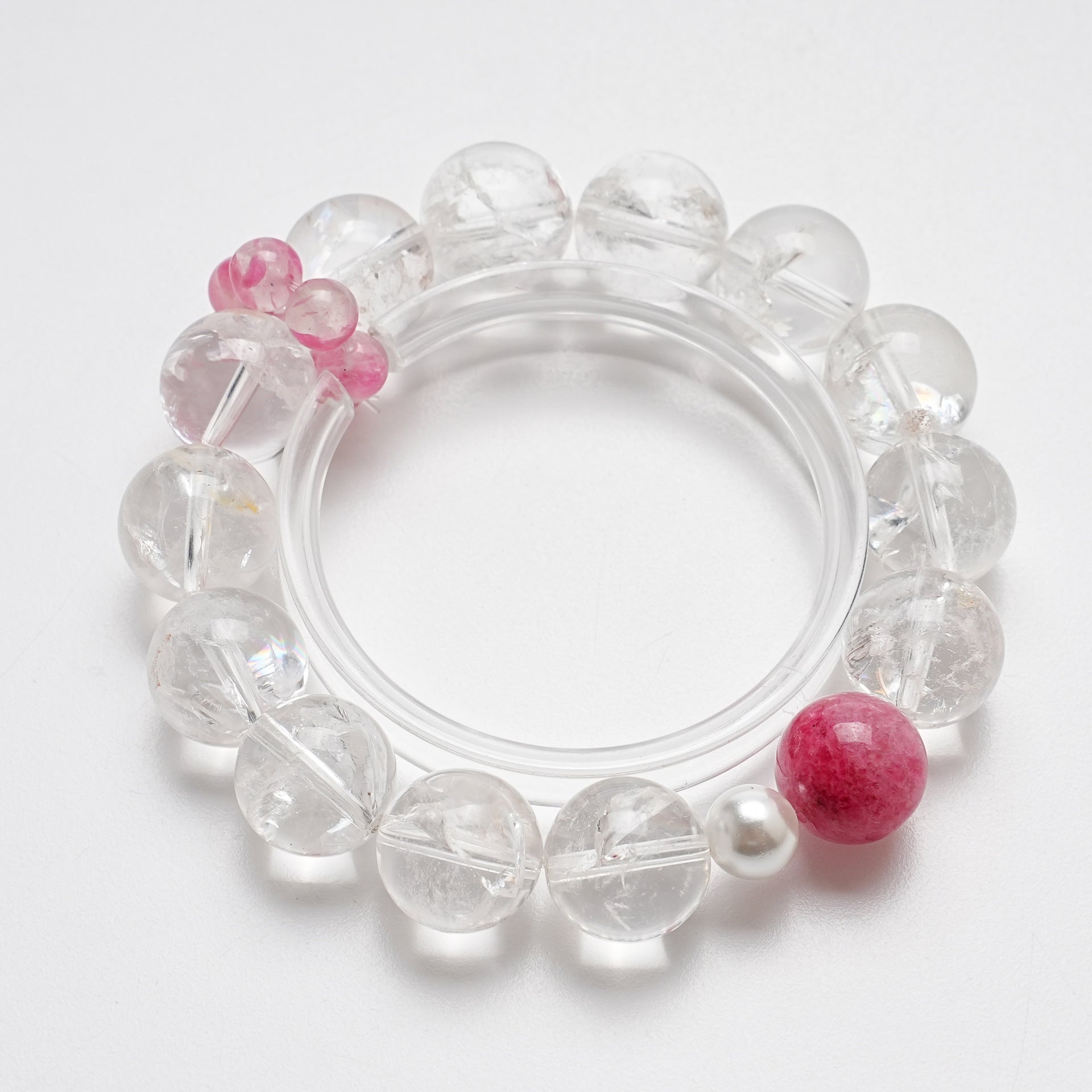 Natural White Acai Crystal Bracelet for Women Cherry Blossom Rain Shijia Shell Beads Fashion Bracelet