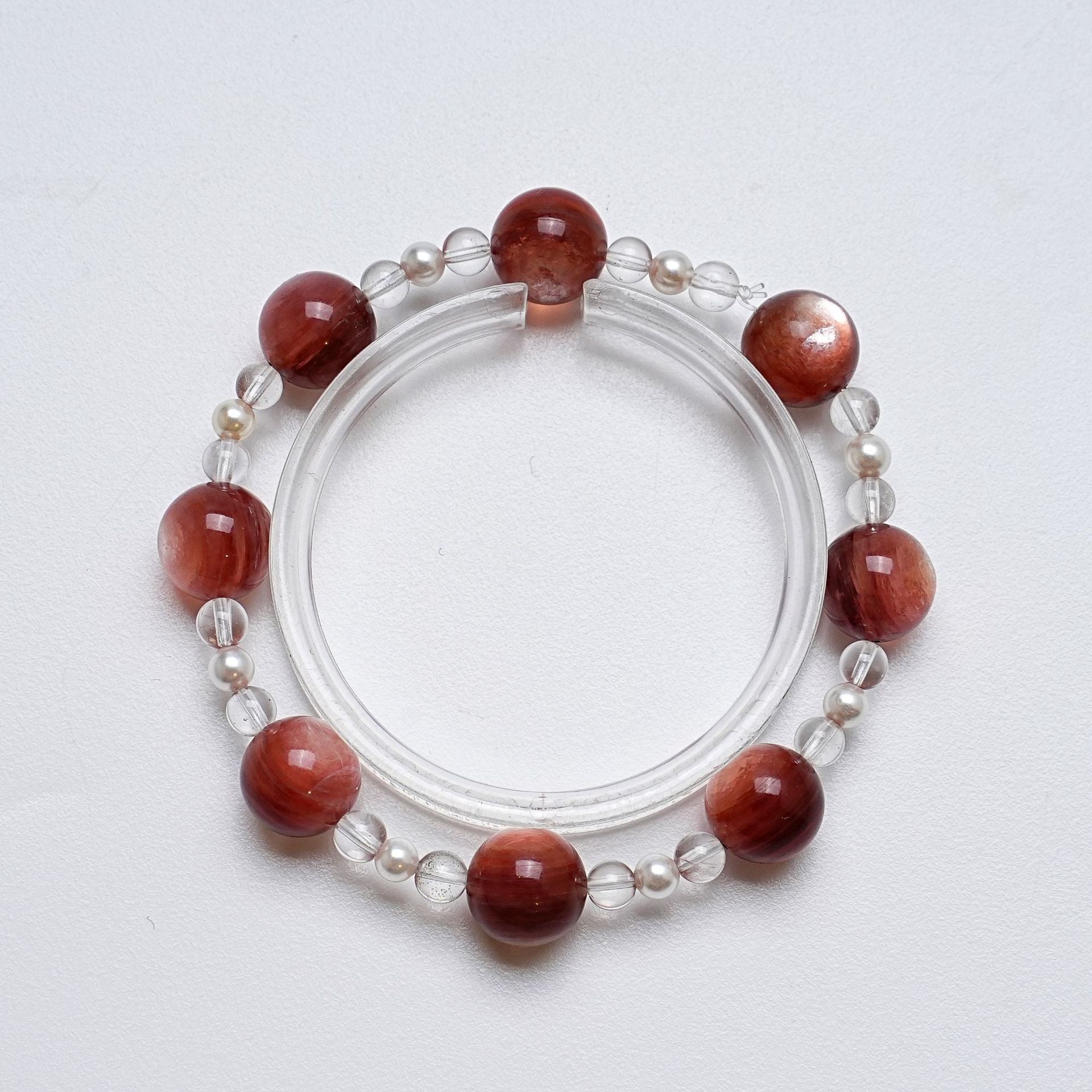 Natural Pink Lepidolite Crystal Bracelet for Women Single Loop Versatile Crystal Bracelet