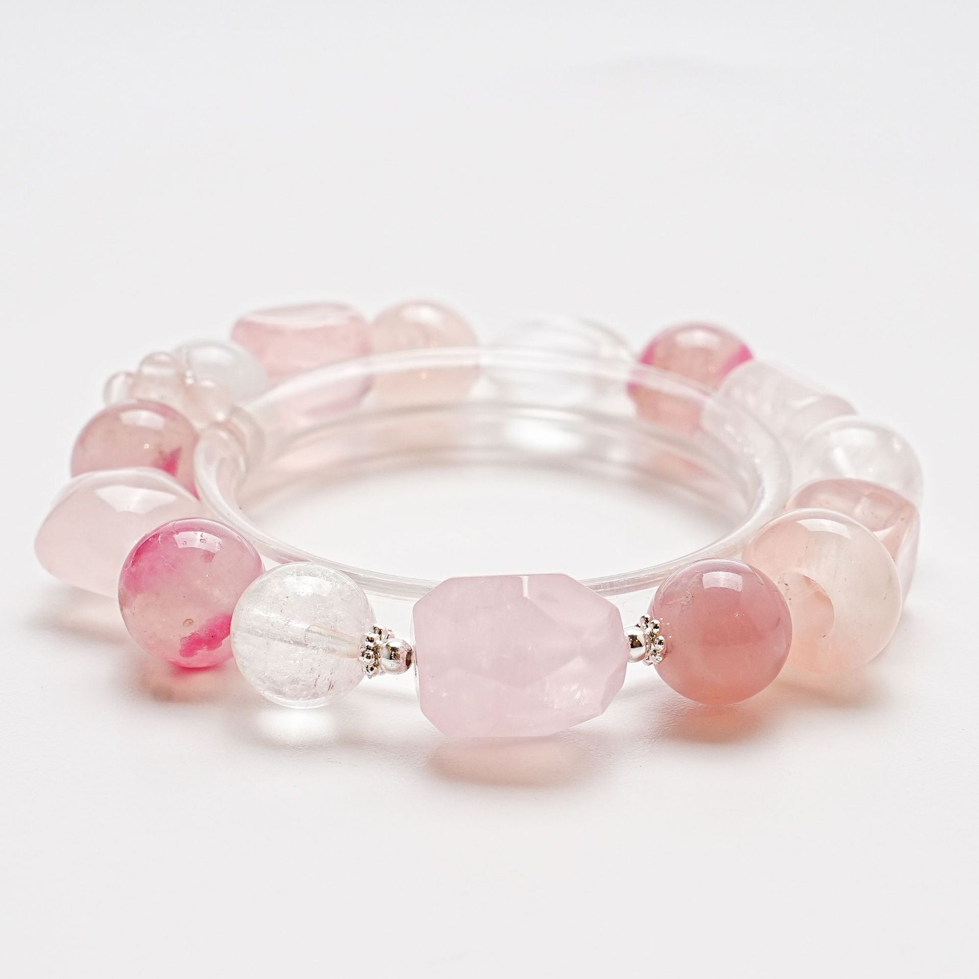 Natural Horse Pink Crystal Bracelet for Women Purple Horse Pink Cherry Blossom Rain White Phantom Pink Moonlight Pink Crystal Bracelet