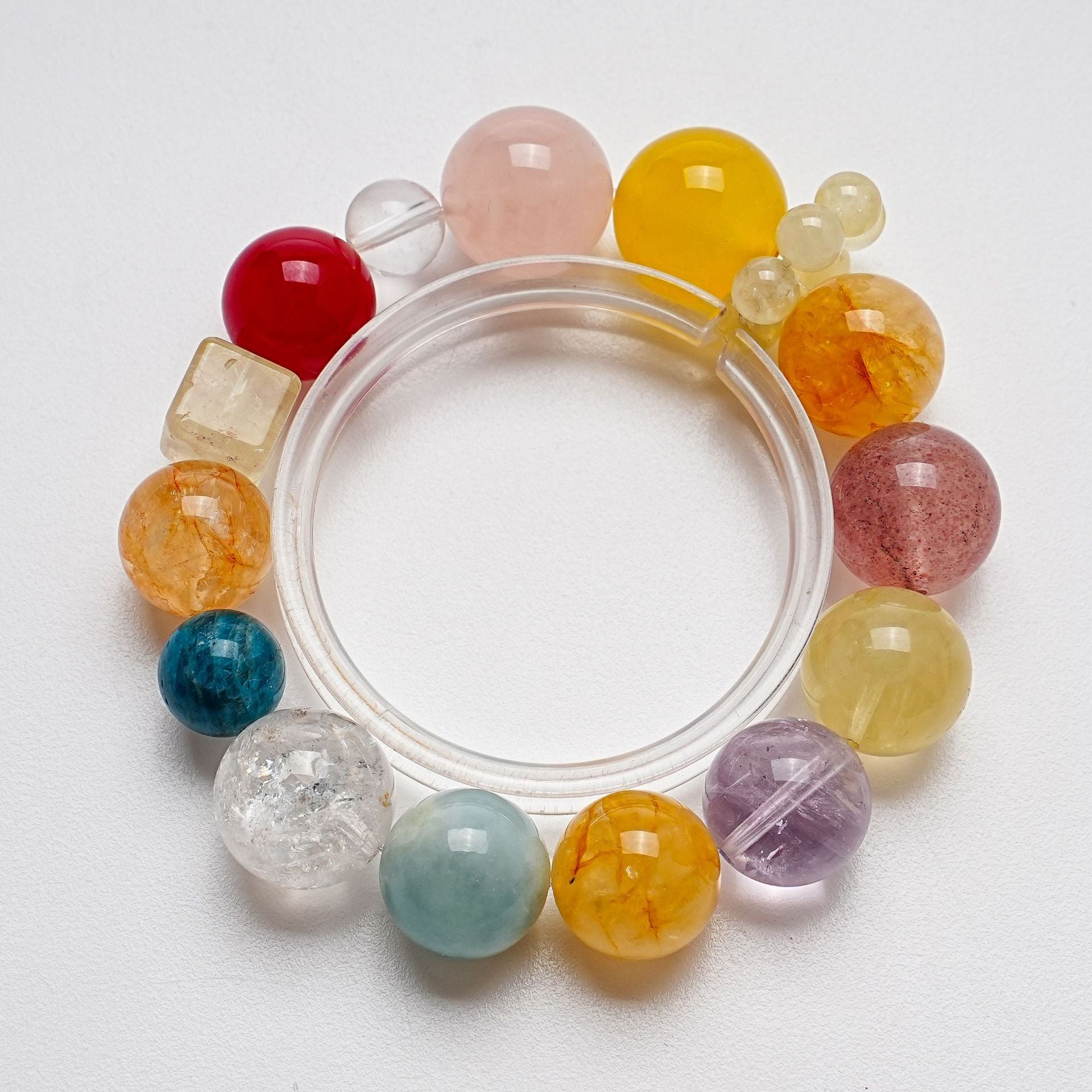 Natural Lavender White Crystal Bracelet for Women Fashionable Gum Flower Horse Pink Bracelet