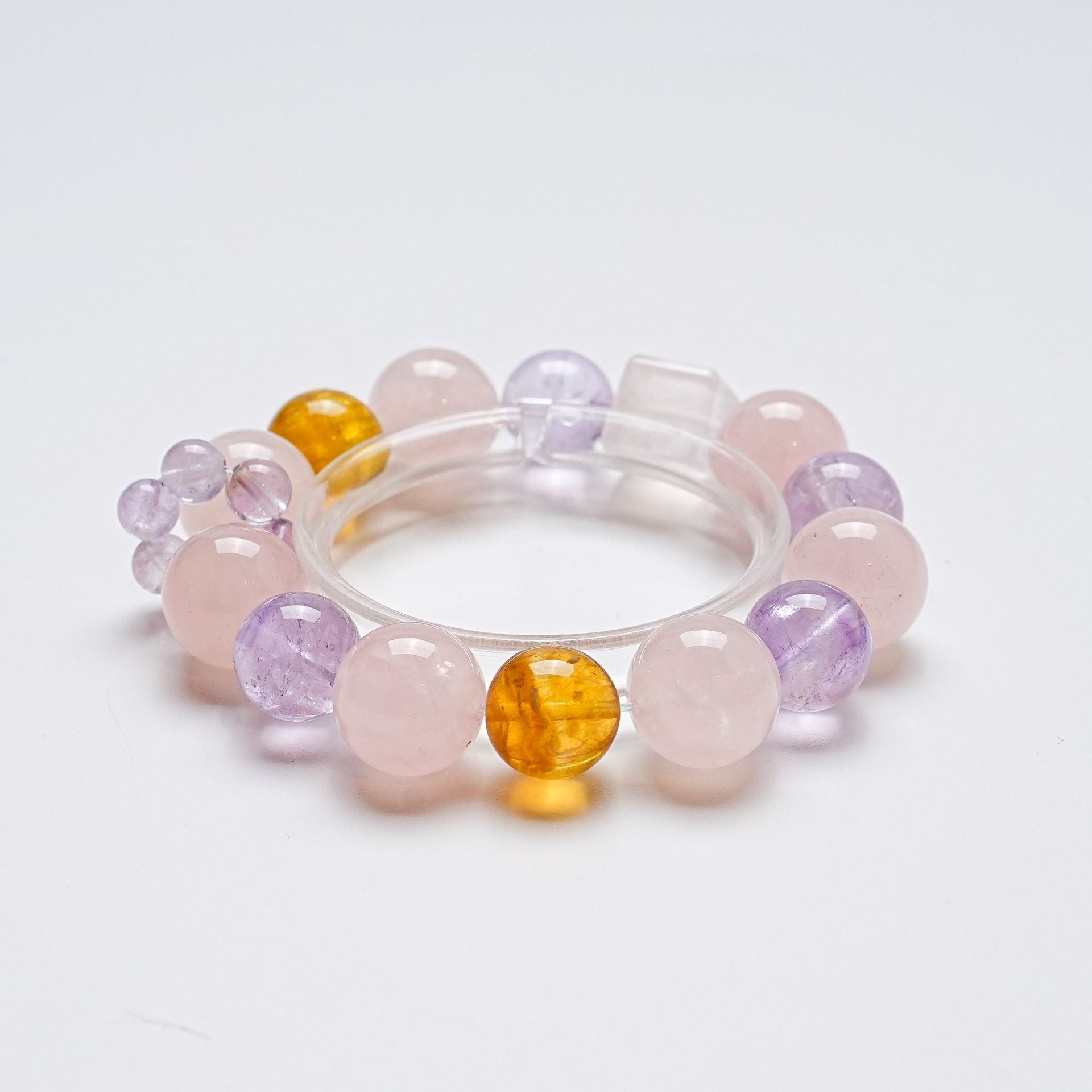 High Quality Natural Horse Powder Lavender Crystal Hand String fashion Yellow Fluorite Bracelet