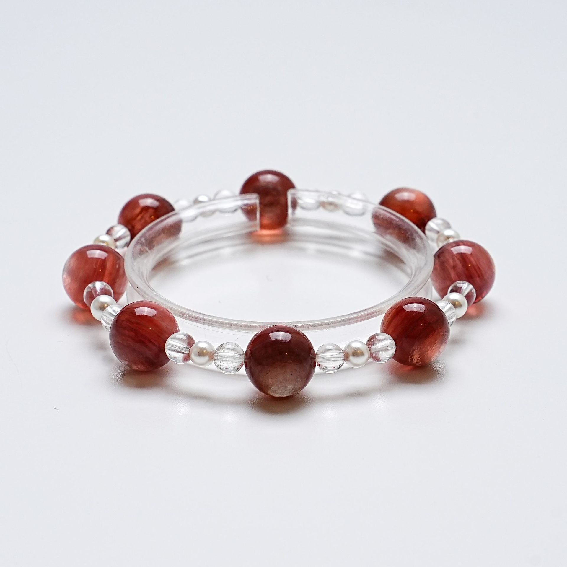 Natural Pink Lepidolite Crystal Bracelet for Women Single Loop Versatile Crystal Bracelet