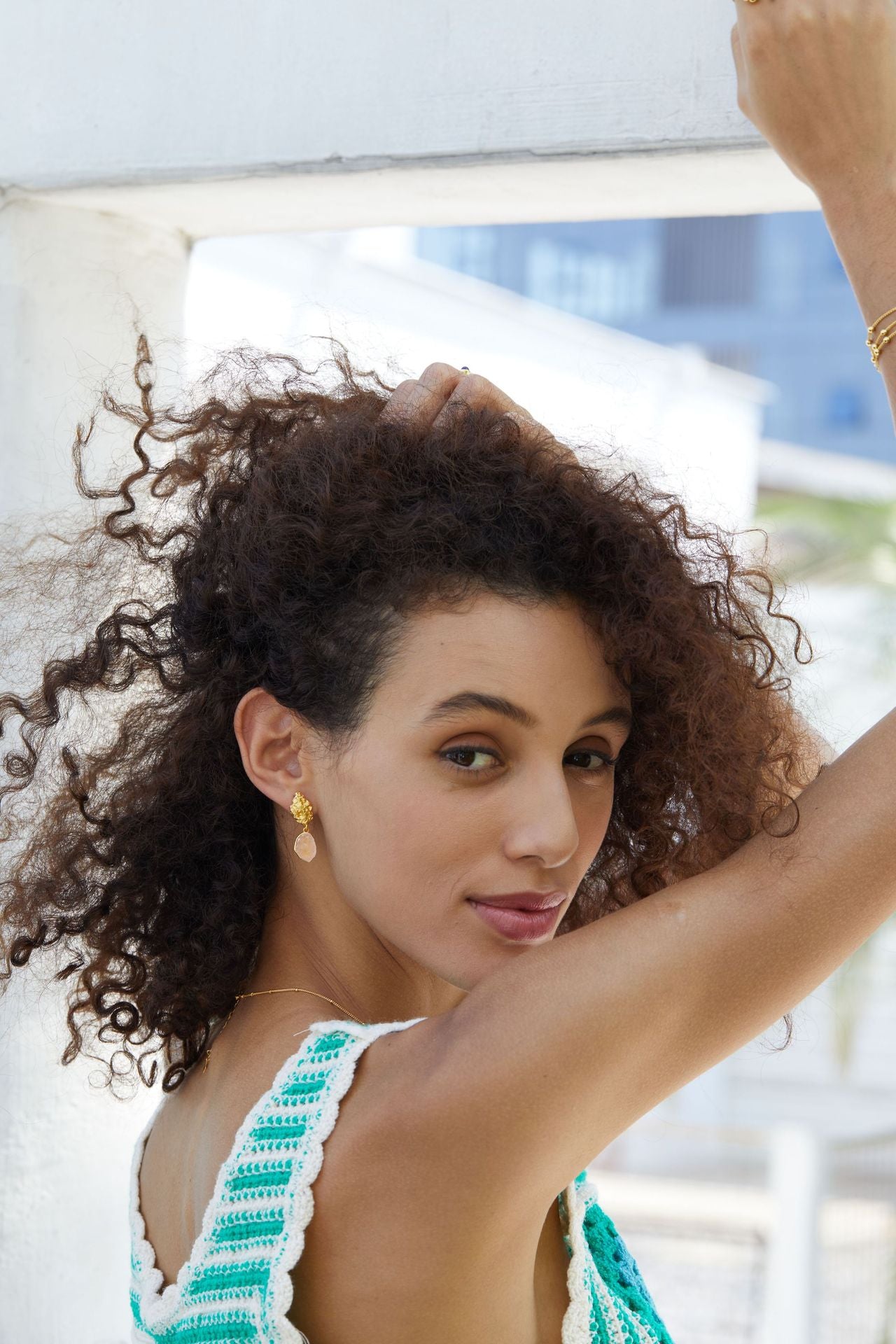 Factory Direct Sales925Silver Powder Crystal Earrings Exquisite Vintage Style Light Luxury French Style Niche Design Earrings Female