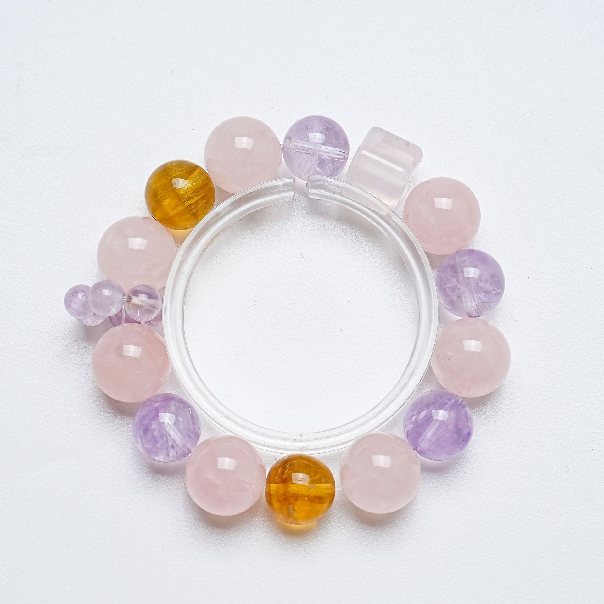 High Quality Natural Horse Powder Lavender Crystal Hand String fashion Yellow Fluorite Bracelet