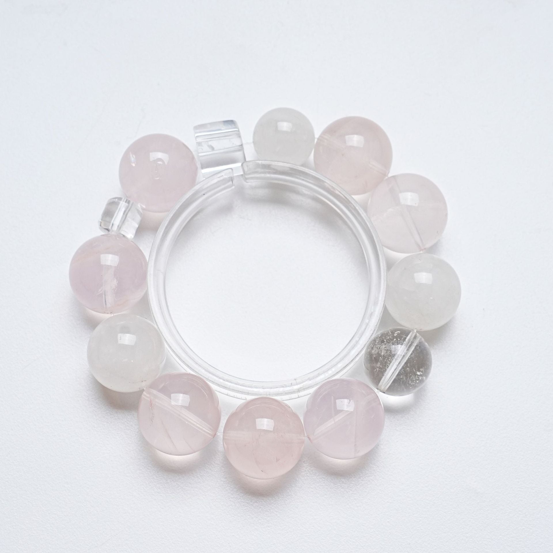 Natural High-Quality Ice Orange Pink Crystal Bracelet for Women Versatile White Phantom Bracelet