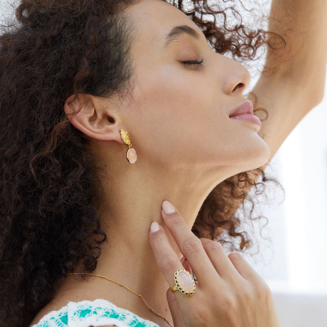 Factory Direct Sales925Silver Powder Crystal Earrings Exquisite Vintage Style Light Luxury French Style Niche Design Earrings Female