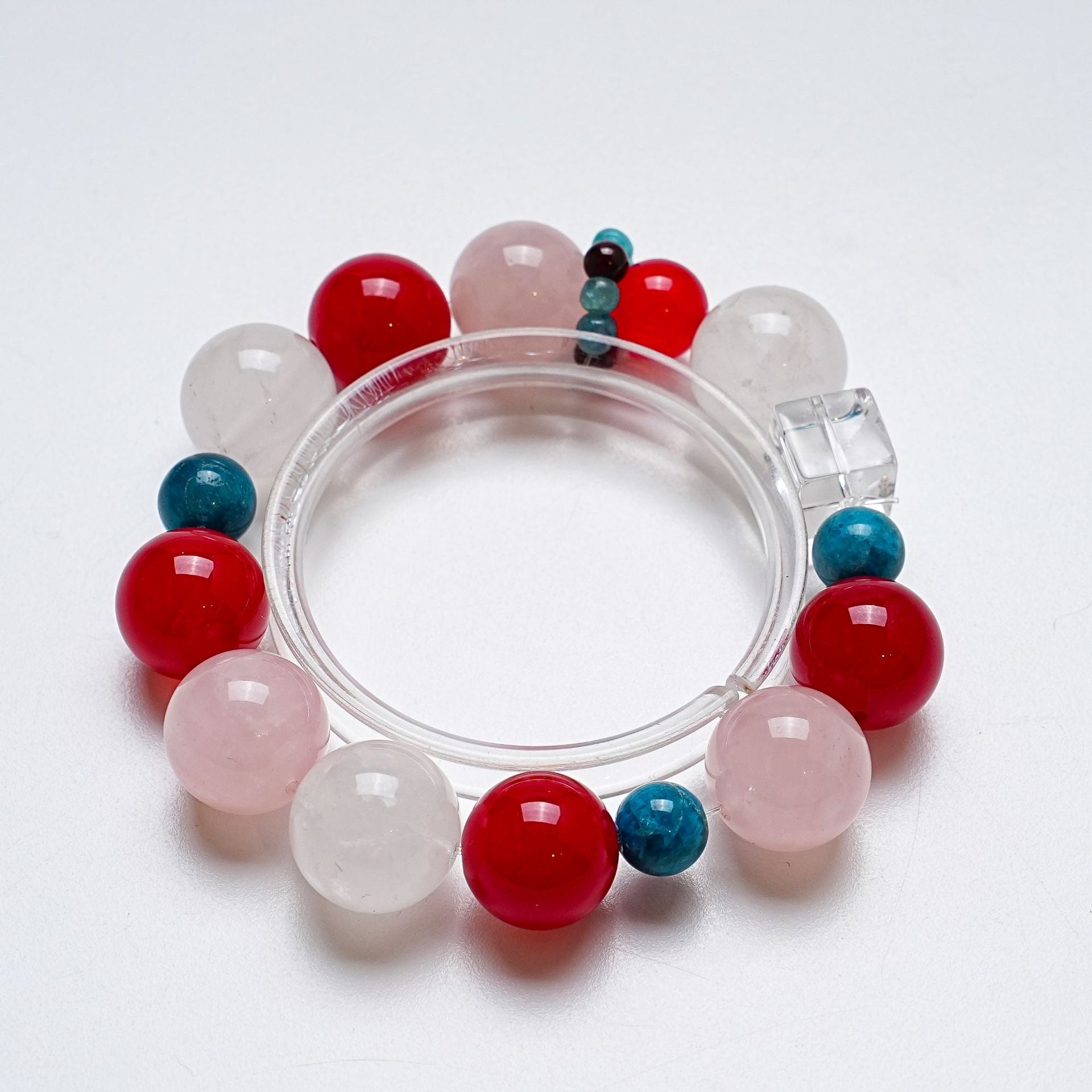 High Quality Natural White Phantom Horse Powder Crystal Bracelet Fashion Garnet Bracelet