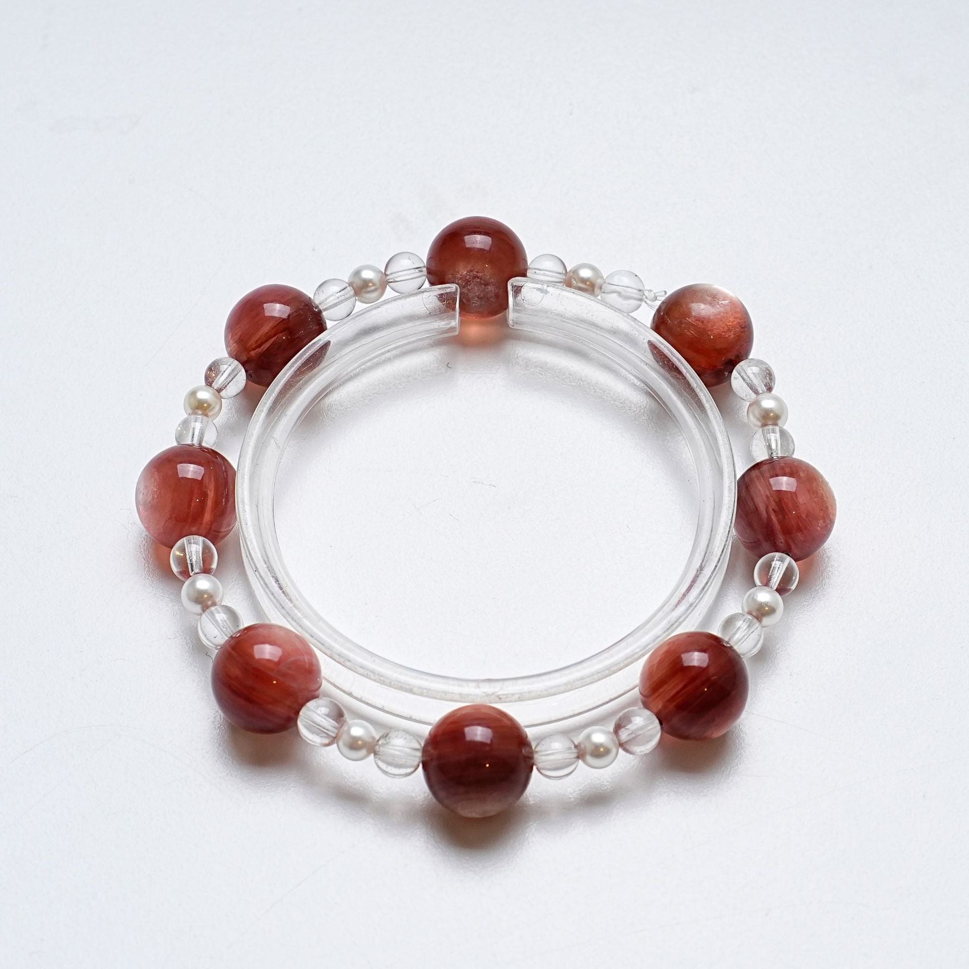 Natural Pink Lepidolite Crystal Bracelet for Women Single Loop Versatile Crystal Bracelet