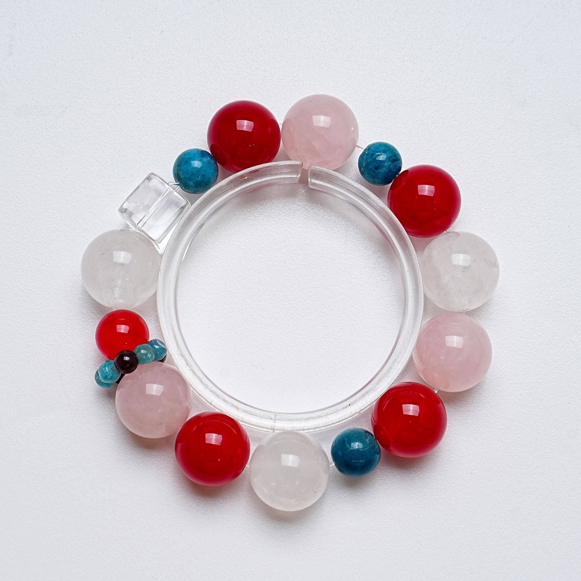 High Quality Natural White Phantom Horse Powder Crystal Bracelet Fashion Garnet Bracelet