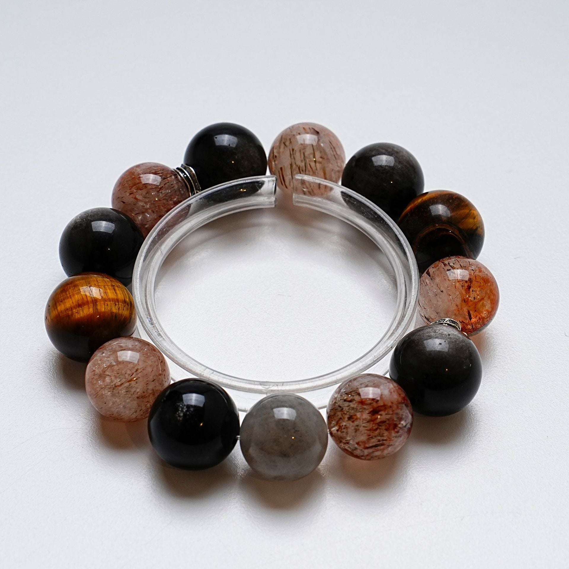 Natural Black Gold Super Seven Crystal Bracelet for Women Versatile Gray Moonlight Bracelet