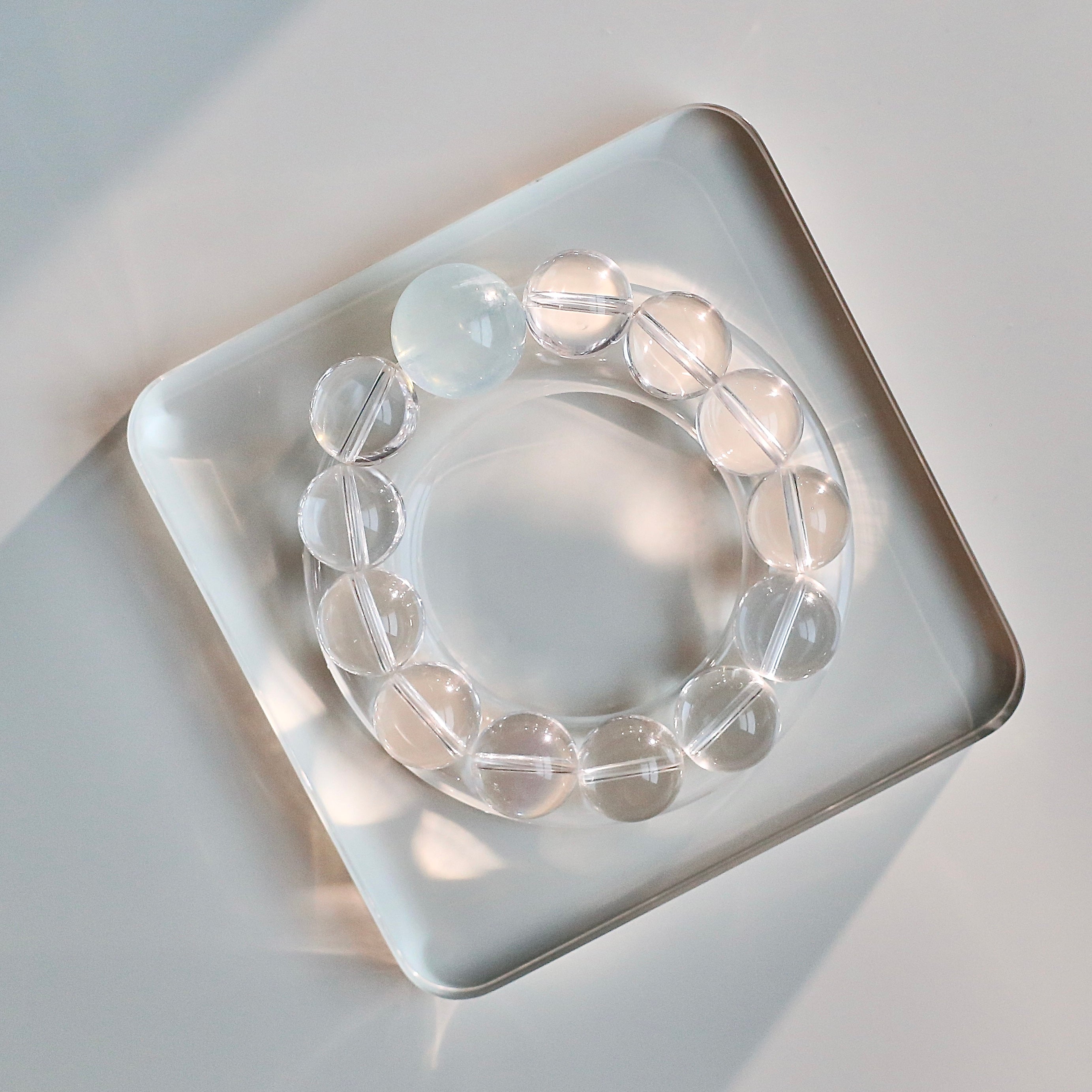 Aquamarine & Clear Quartz Bracelet – Natural Crystal Jewelry for Clarity and Inner Peace