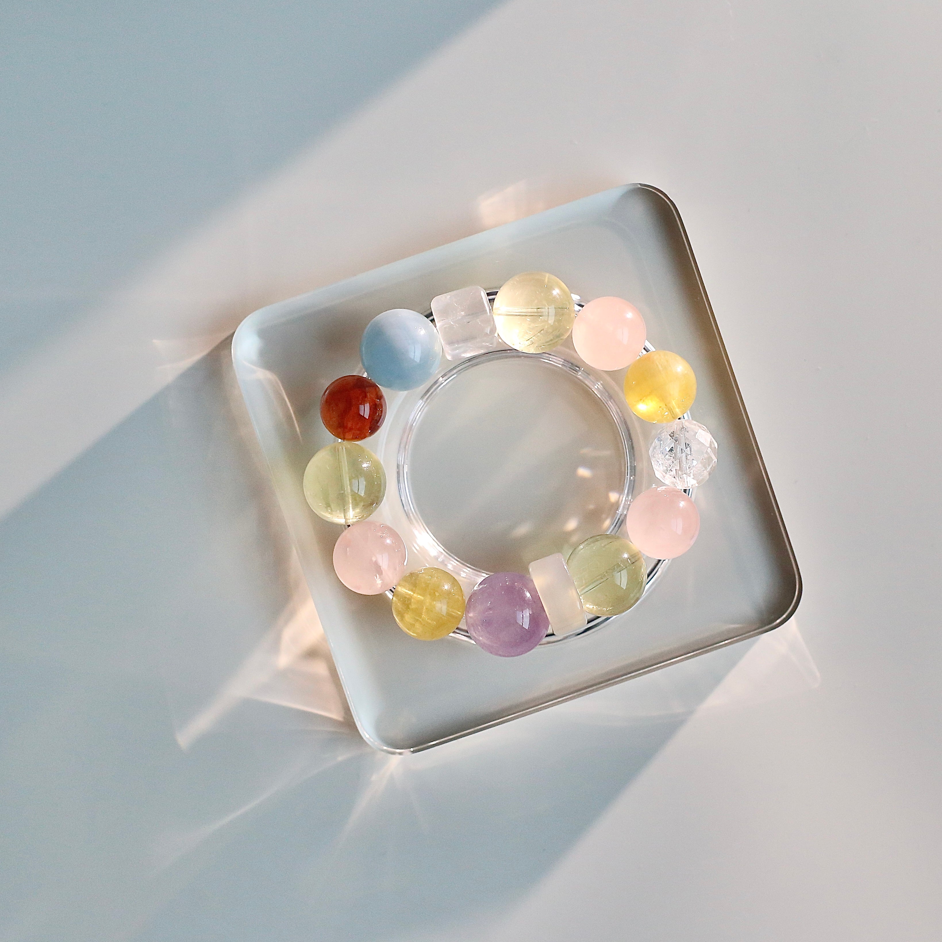 Multi-Stone Healing Bracelet – Chakra Balancing and Positive Energy