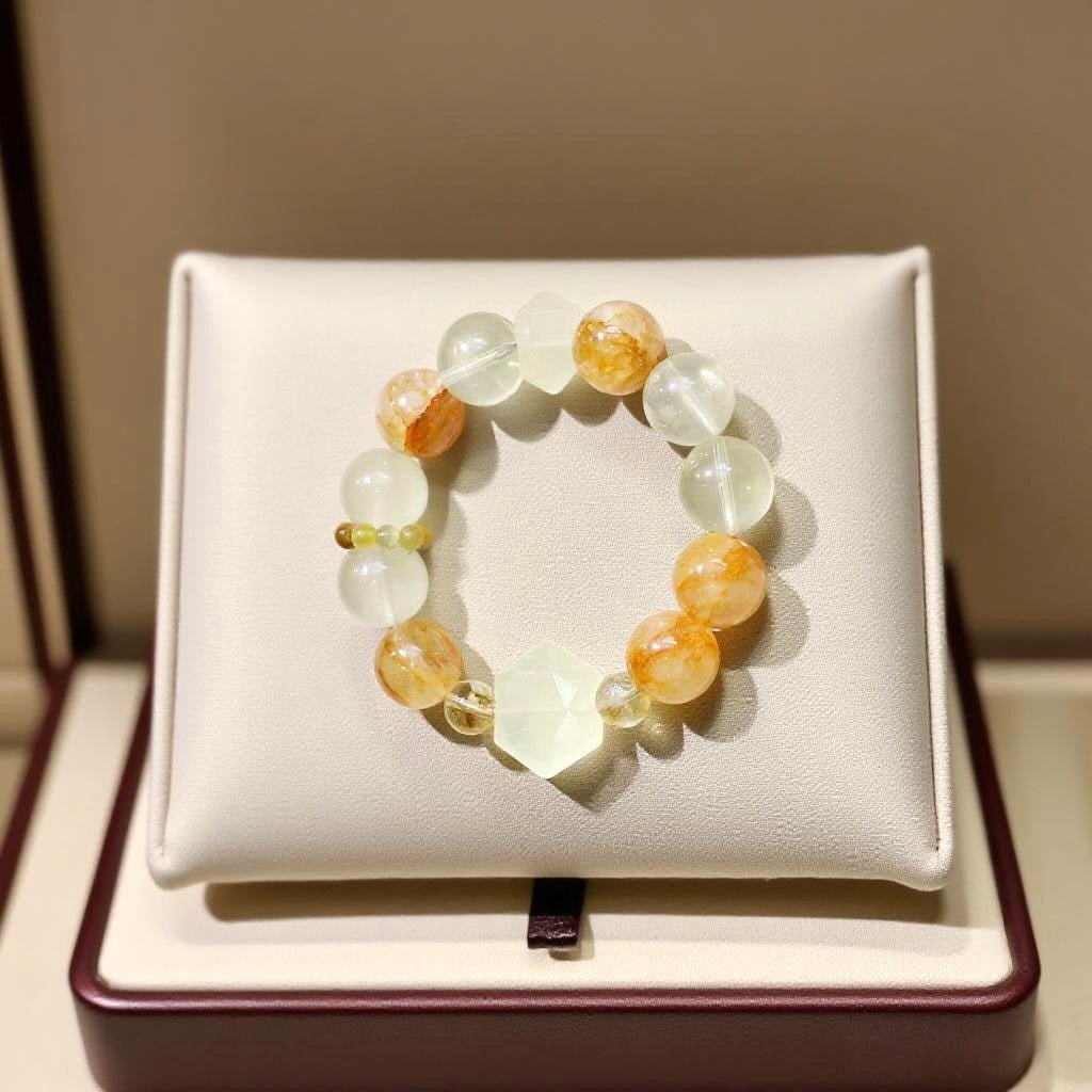 Citrine & Clear Quartz Bracelet – Abundance, Clarity & Manifestation