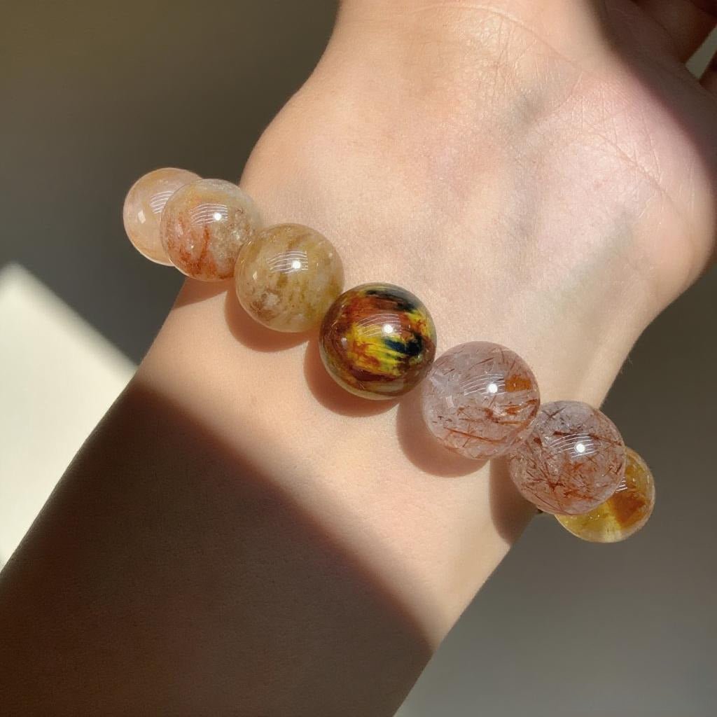 Tiger’s Eye & Kyanite Bracelet – Natural Crystal Jewelry for Confidence and Focus