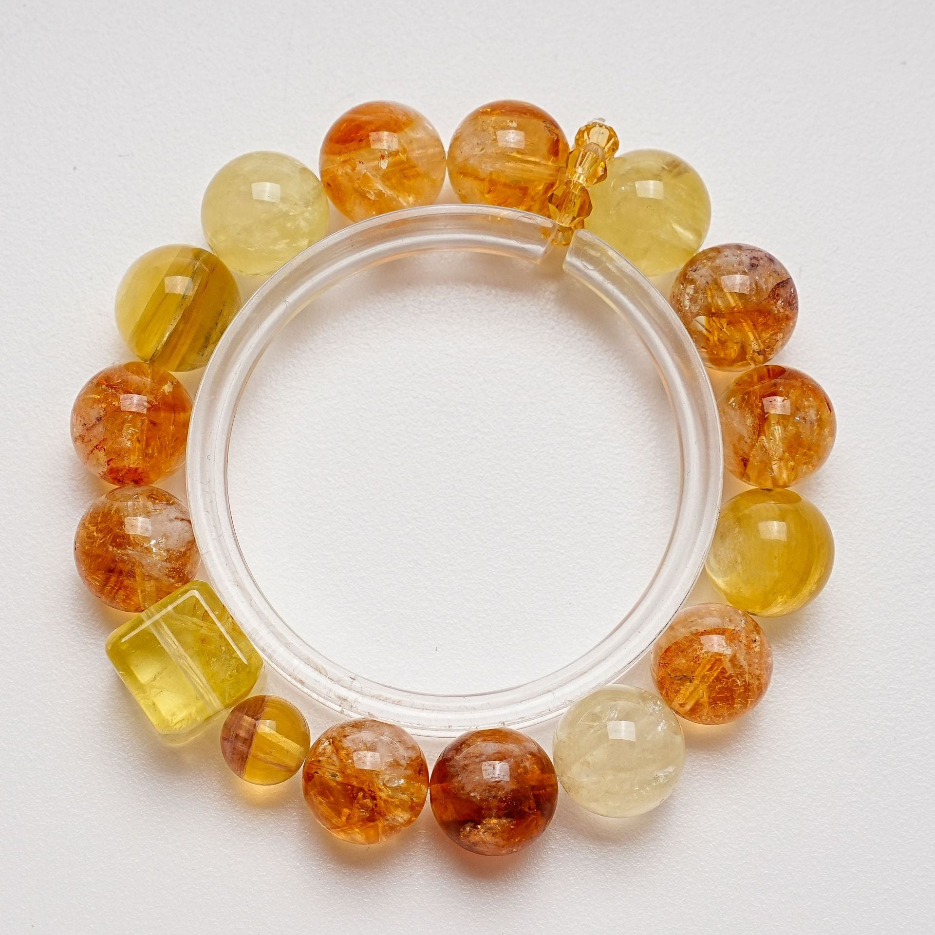 Natural High-Quality Yellow Tower Crystal Bracelet for Women Gold Lepidolite Crystal Bracelet