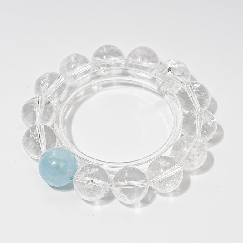 High Quality Natural White Crystal Bracelet Women's Aquamarine Single Circle Fashion Bracelet