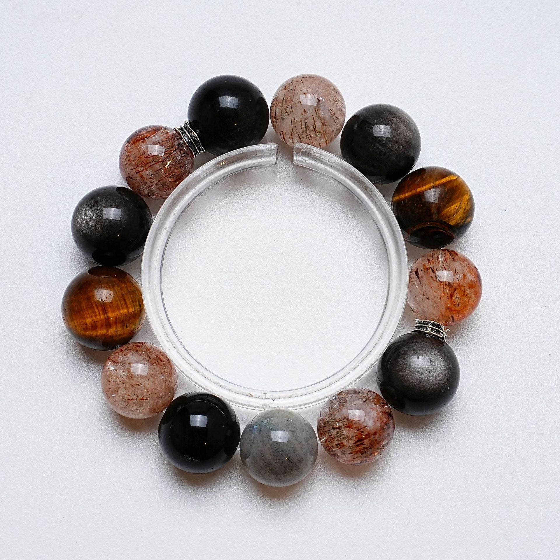 Natural Black Gold Super Seven Crystal Bracelet for Women Versatile Gray Moonlight Bracelet