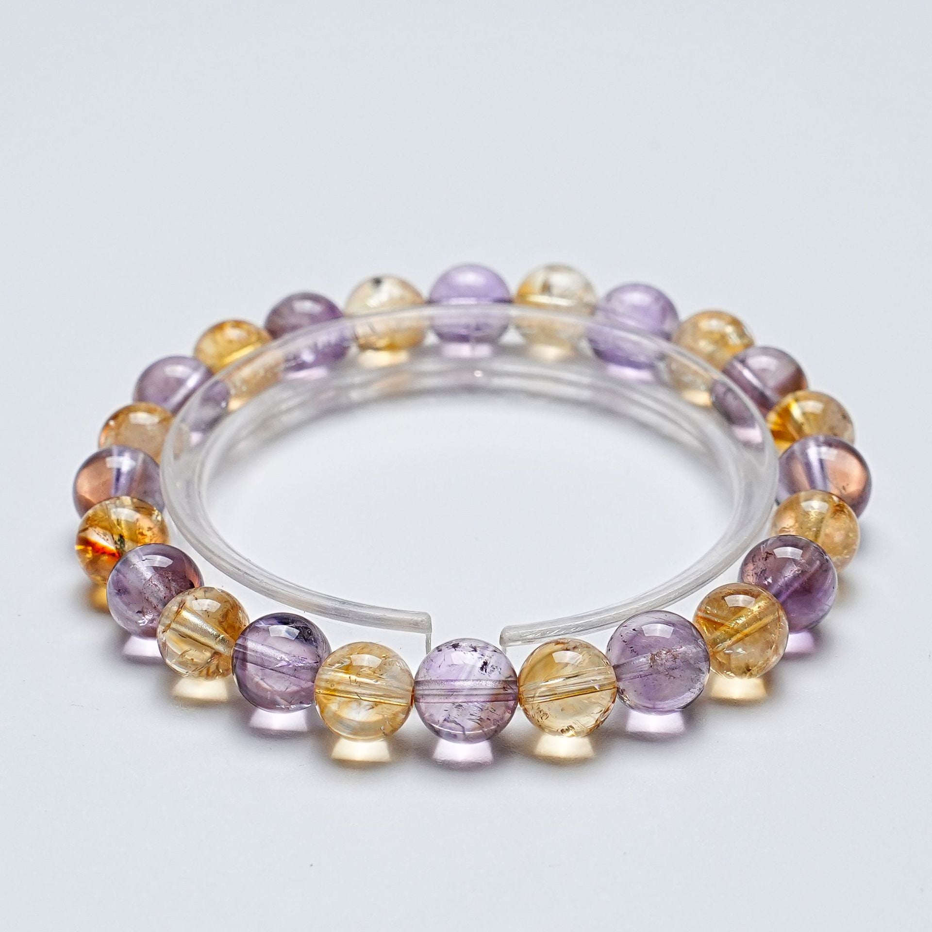 Natural Purple Tower Crystal Bracelet for Women Versatile High-Grade Yellow Tower Crystal Bracelet