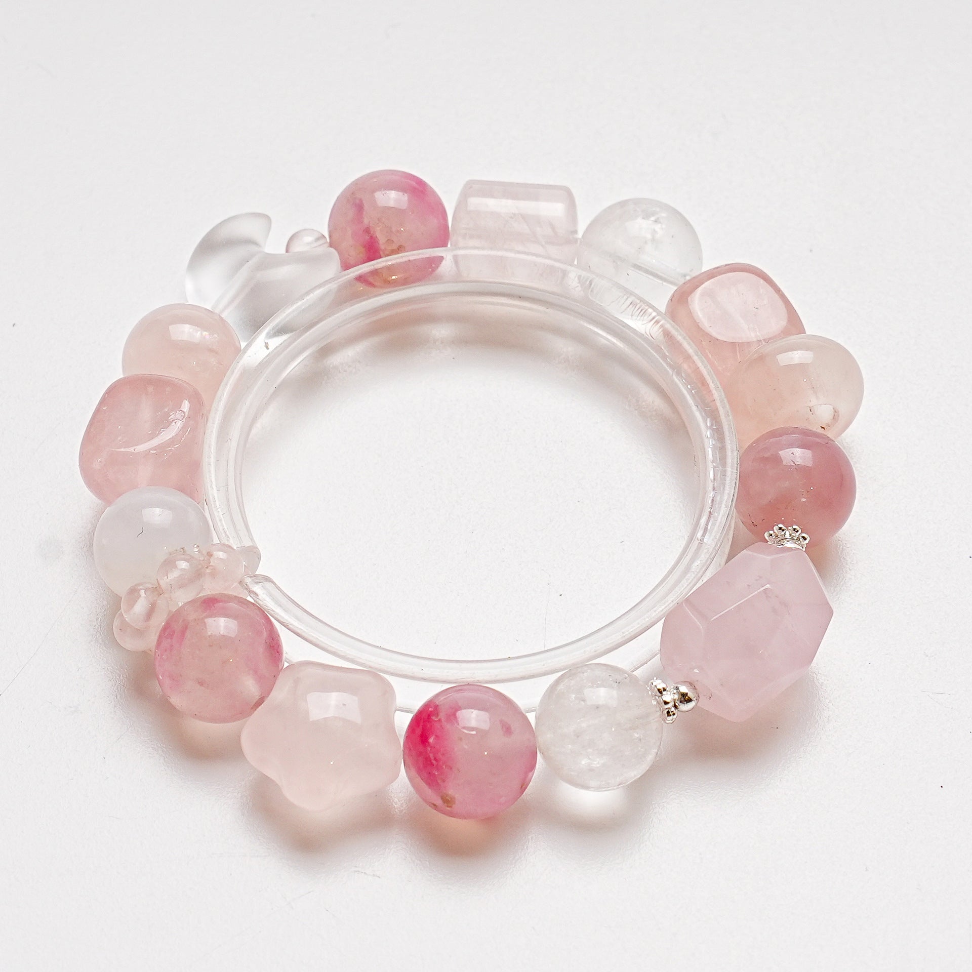 Natural Horse Pink Crystal Bracelet for Women Purple Horse Pink Cherry Blossom Rain White Phantom Pink Moonlight Pink Crystal Bracelet