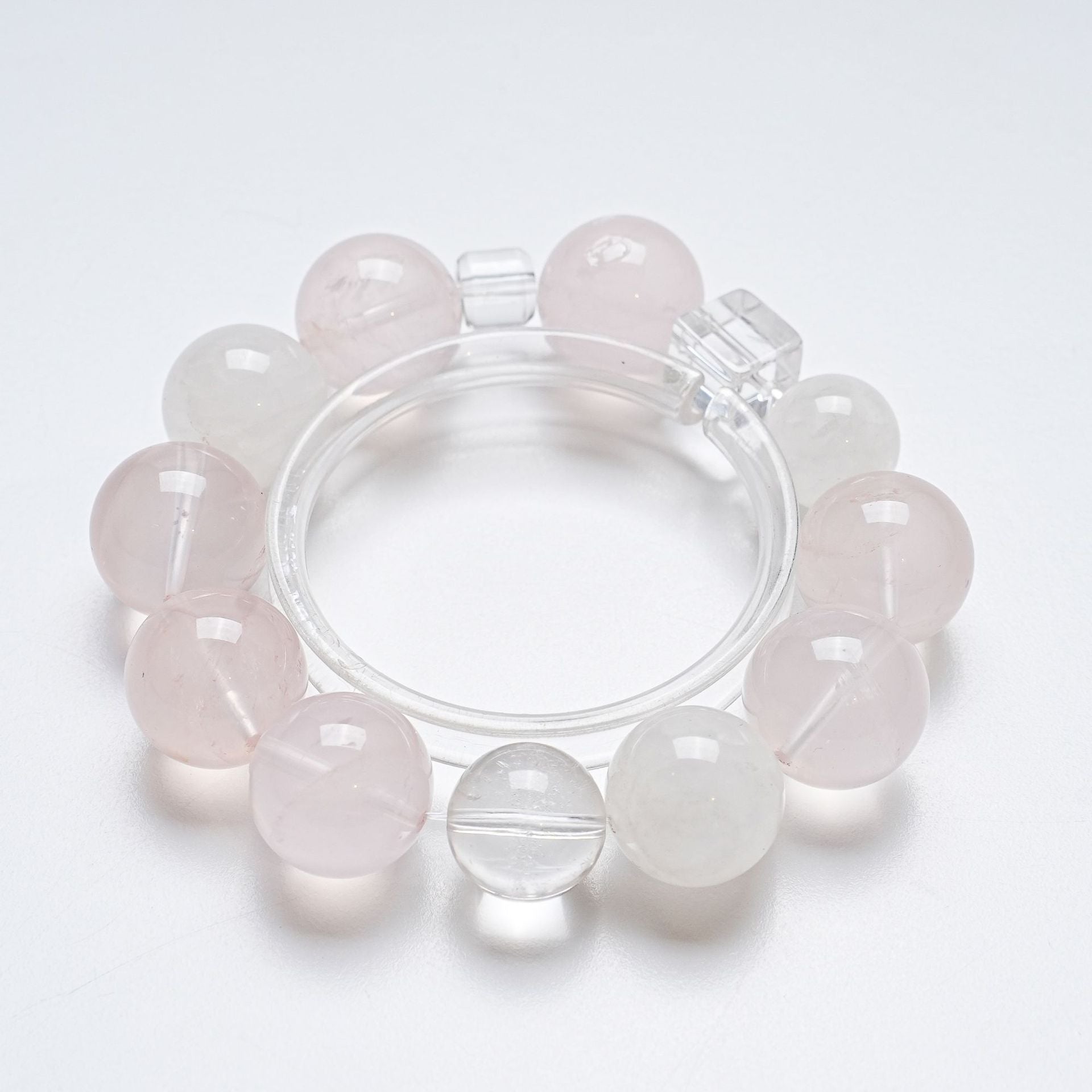 Natural High-Quality Ice Orange Pink Crystal Bracelet for Women Versatile White Phantom Bracelet