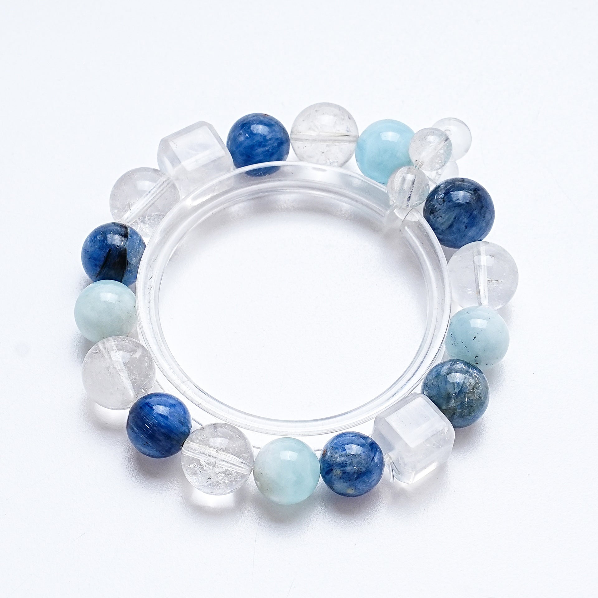 Natural White Crystal Bracelet Women's Kyanite Aquamarine Fashion Bracelet