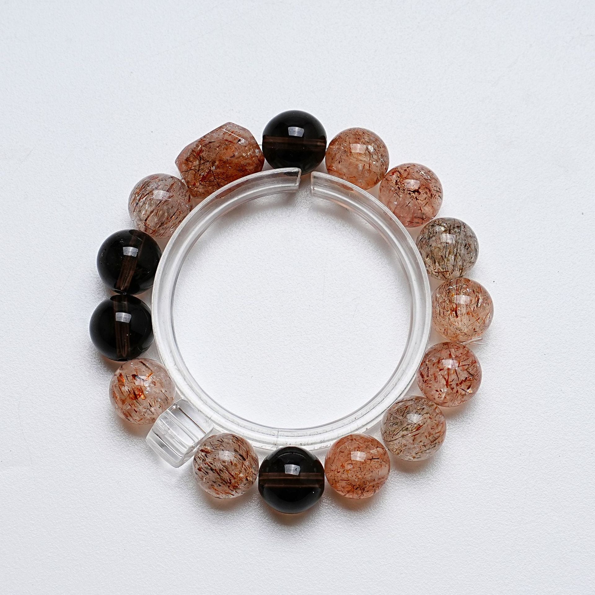 Natural Black Gold Super Seven Crystal Bracelet for Women Versatile High-Grade Tea Crystal Bracelet