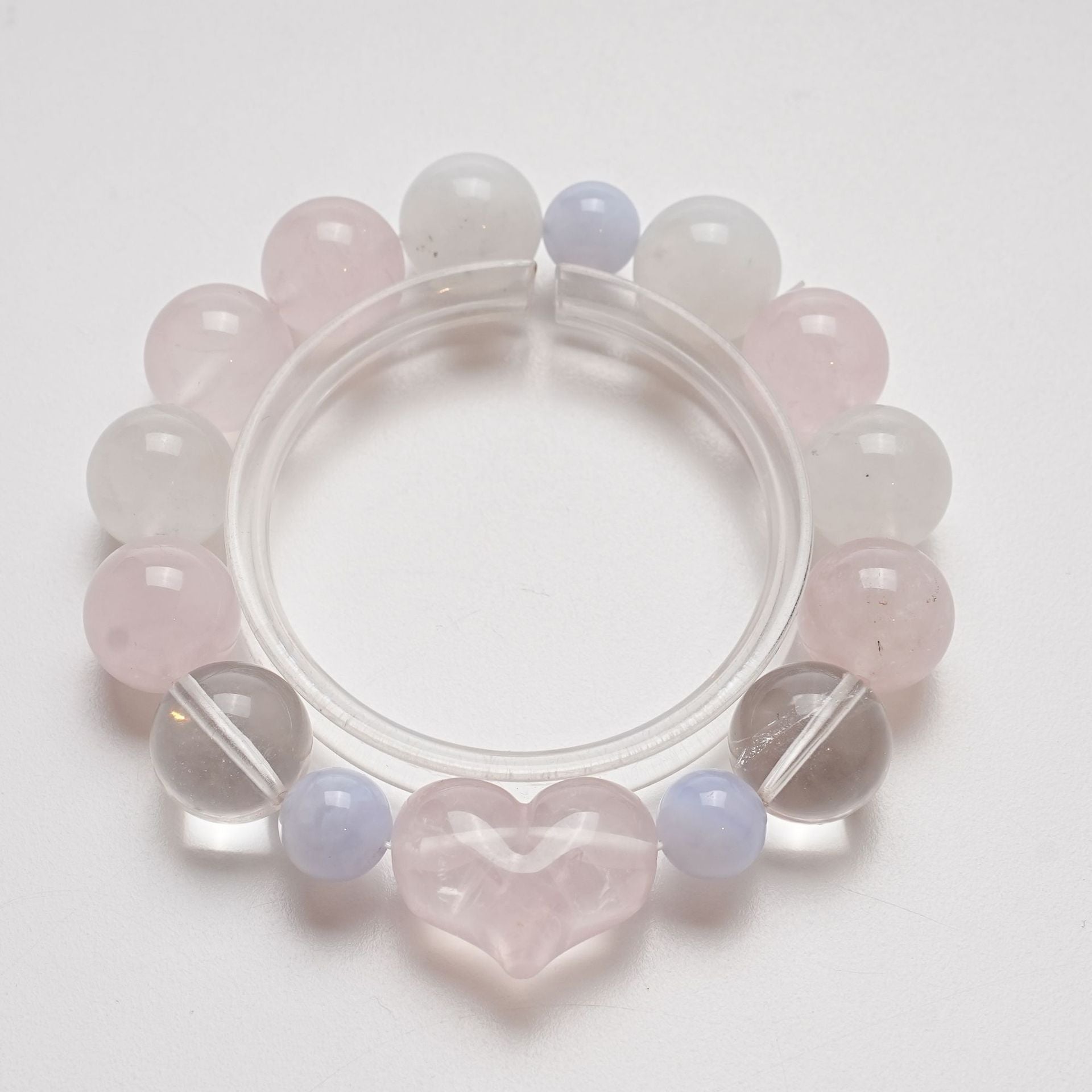 Natural Double A White Water Bracelet for Women Versatile Blue Vein Agate Blue Moonlight Bracelet