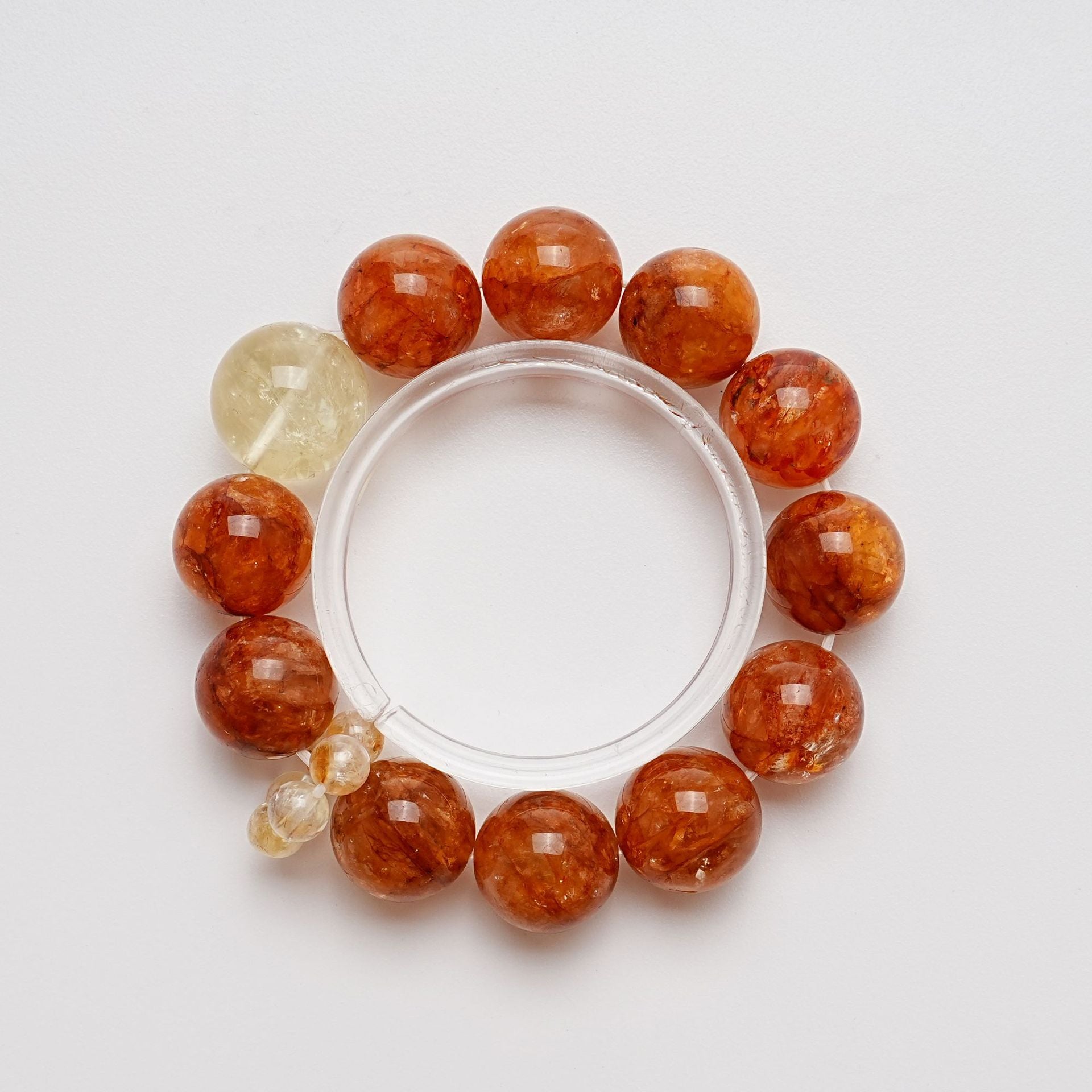 Natural Yellow Gum Flower Crystal Bracelet for Women Versatile Lemon Quartz Yellow Tower Gold Bracelet