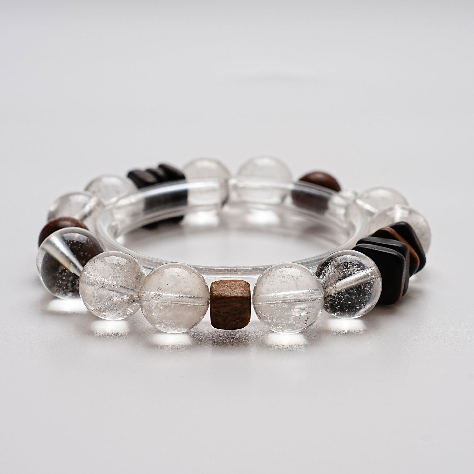 Natural White Crystal Bracelet for Women Fashionable Versatile High-end Single Circle Trendy Bracelet