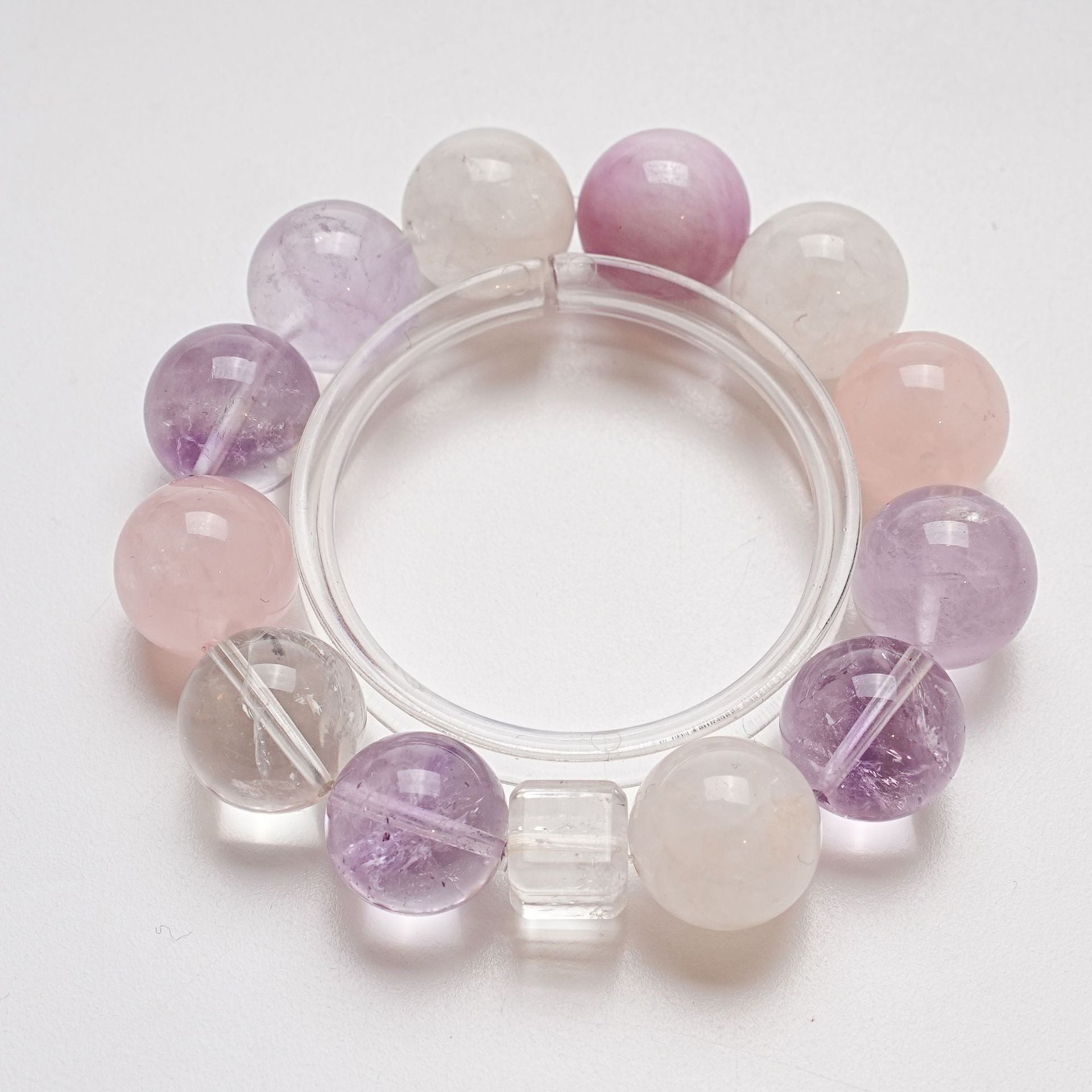 Natural White Crystal Bracelet for Women Versatile Lavender White Phantom Bracelet