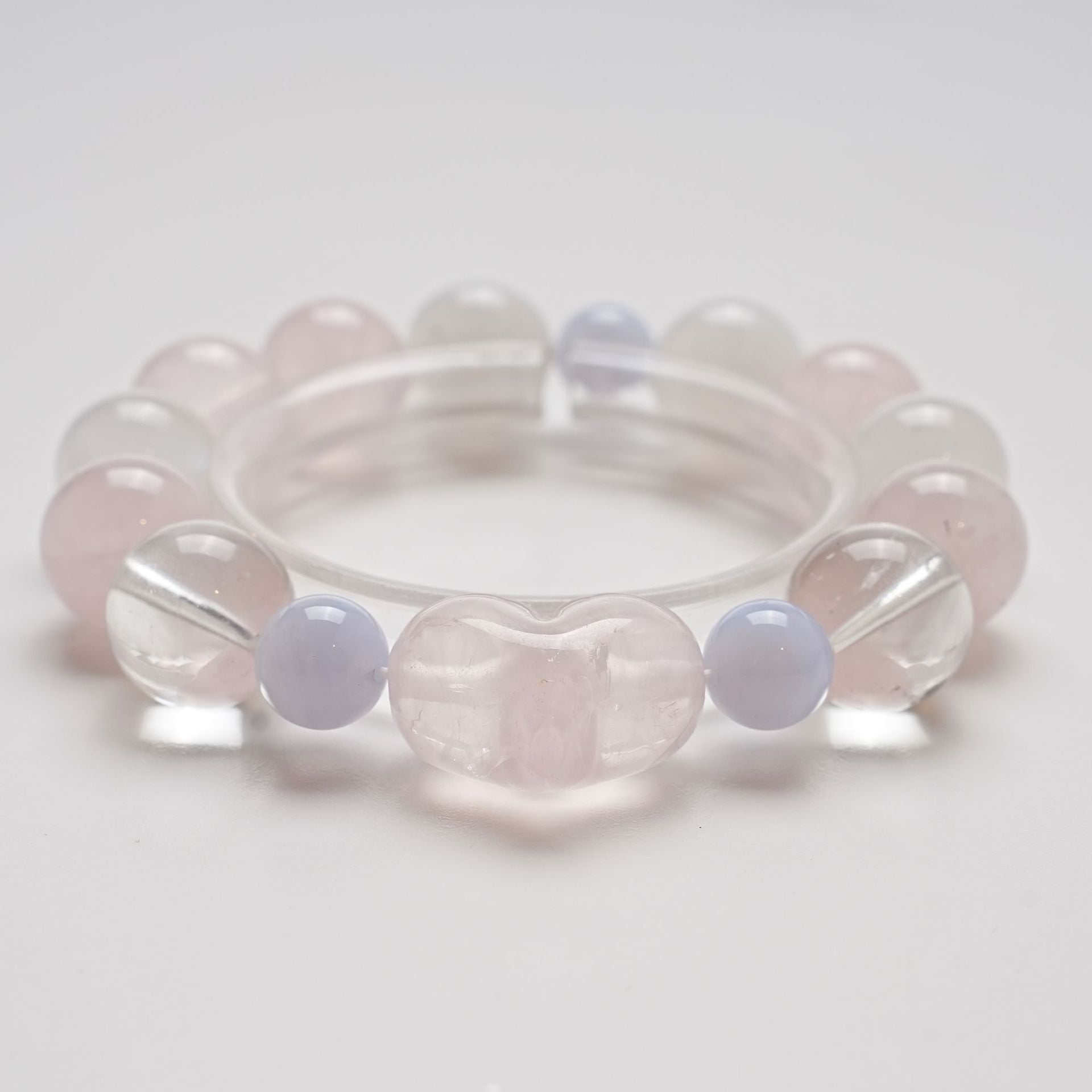 Natural Double A White Water Bracelet for Women Versatile Blue Vein Agate Blue Moonlight Bracelet