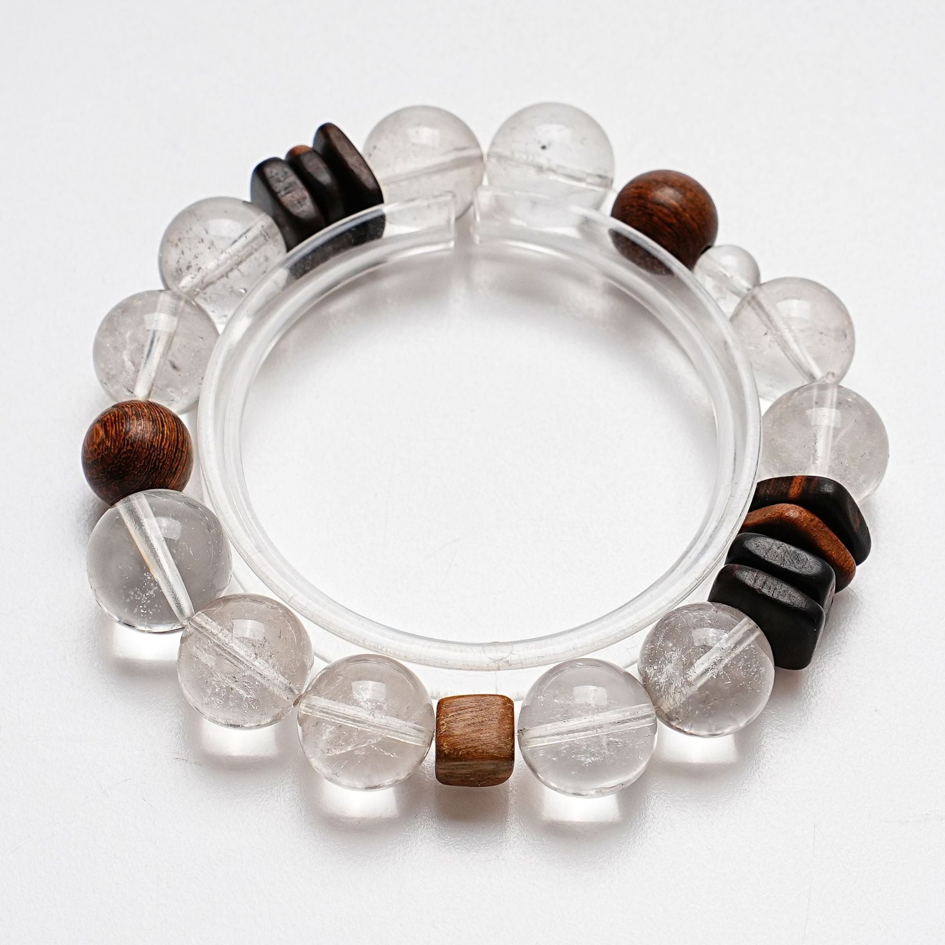 Natural White Crystal Bracelet for Women Fashionable Versatile High-end Single Circle Trendy Bracelet