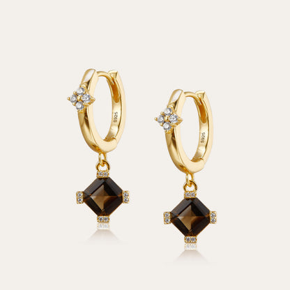 Серьги-кольца из серебра 925 пробы с кристаллами, элегантные, с гальваническим покрытием из 18-каратного золота, новый стиль, высококачественные женские серьги в нишевом стиле.