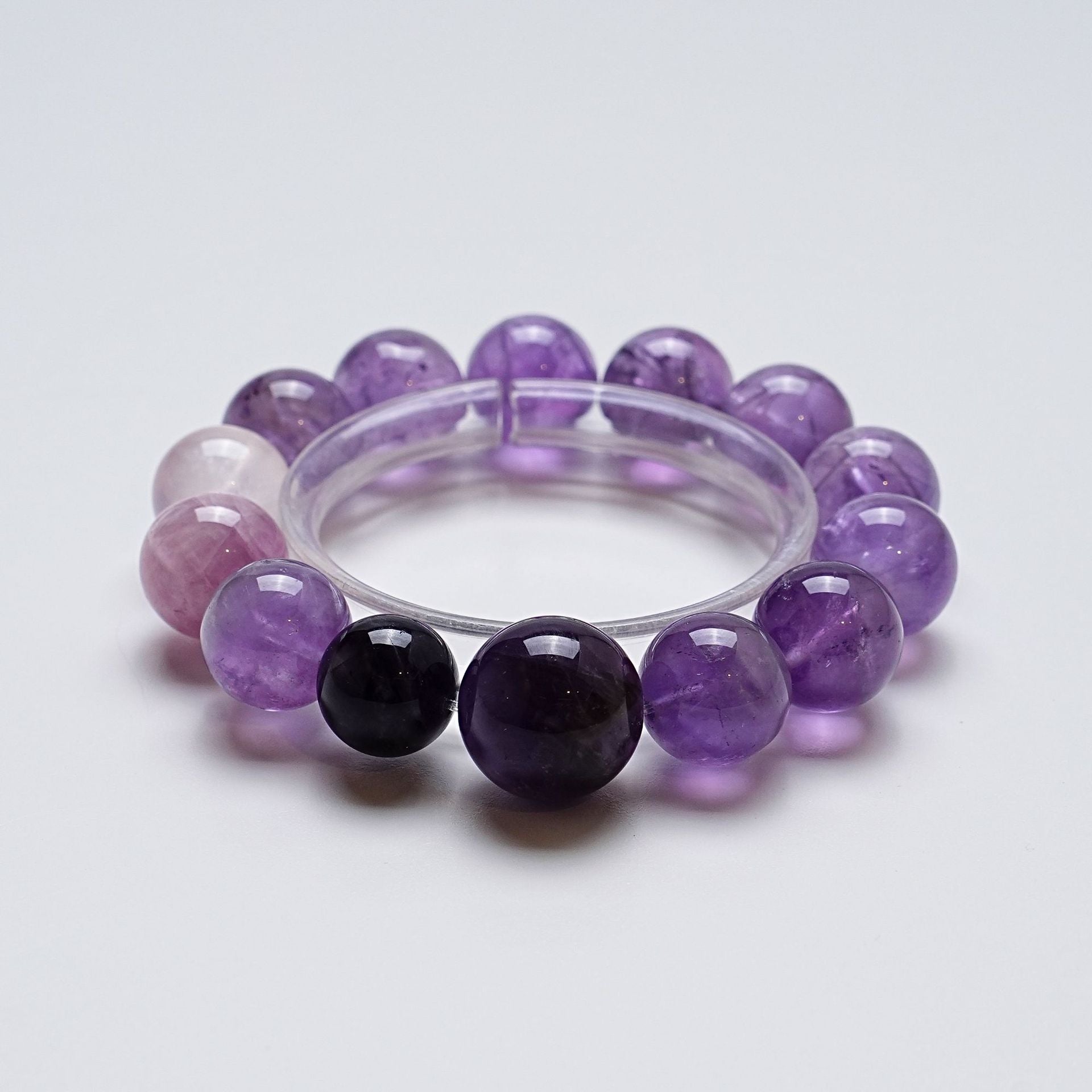 High Quality Natural Uruguay Amethyst Crystal Bracelet fashion Ice Orange Pink Bracelet