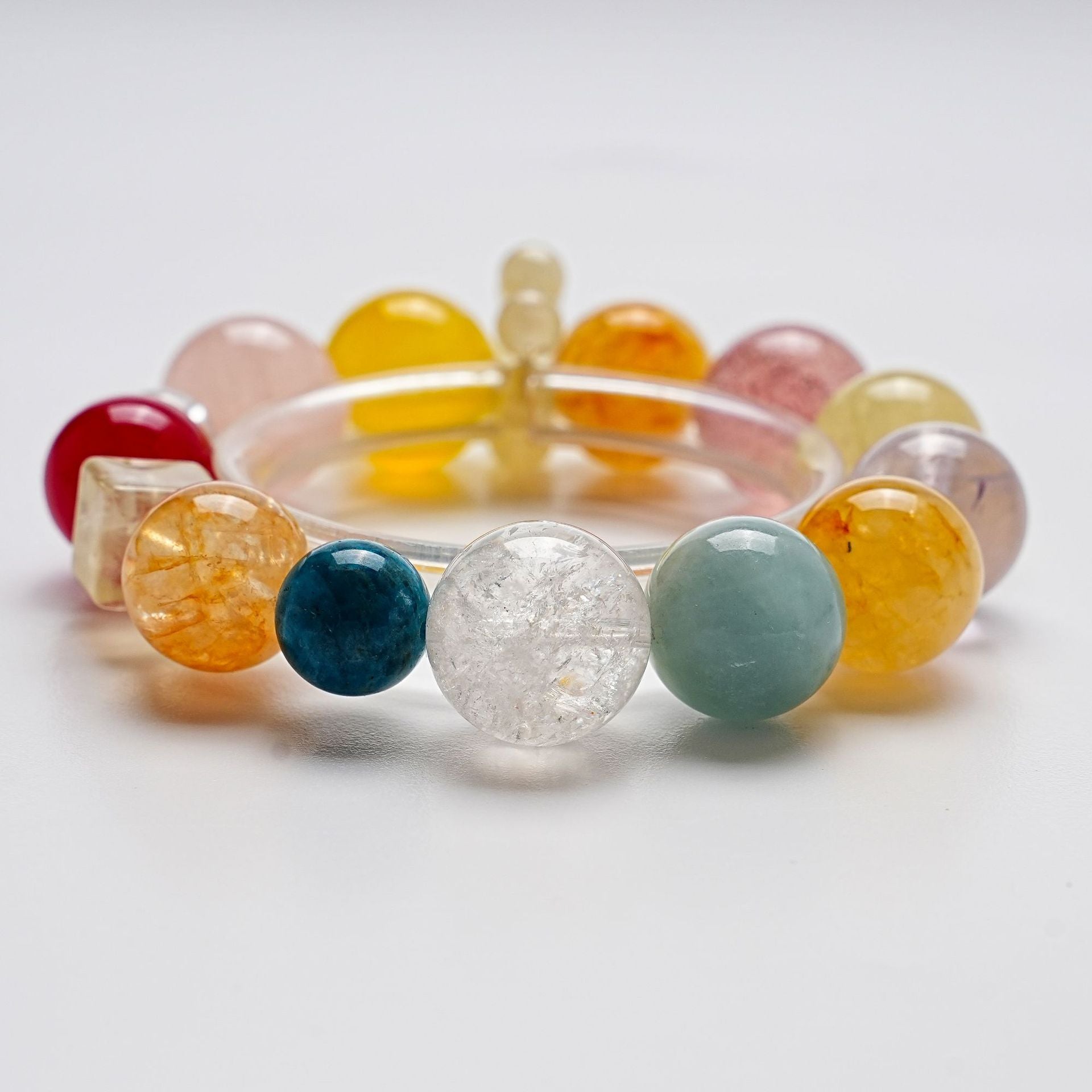 Natural Lavender White Crystal Bracelet for Women Fashionable Gum Flower Horse Pink Bracelet