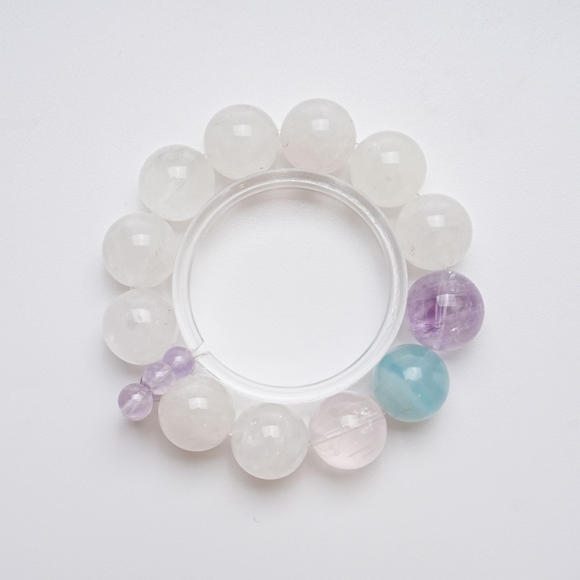 High Quality Natural White Phantom Crystal Bracelet Fashion Lavender Ice Orange Pink Bracelet