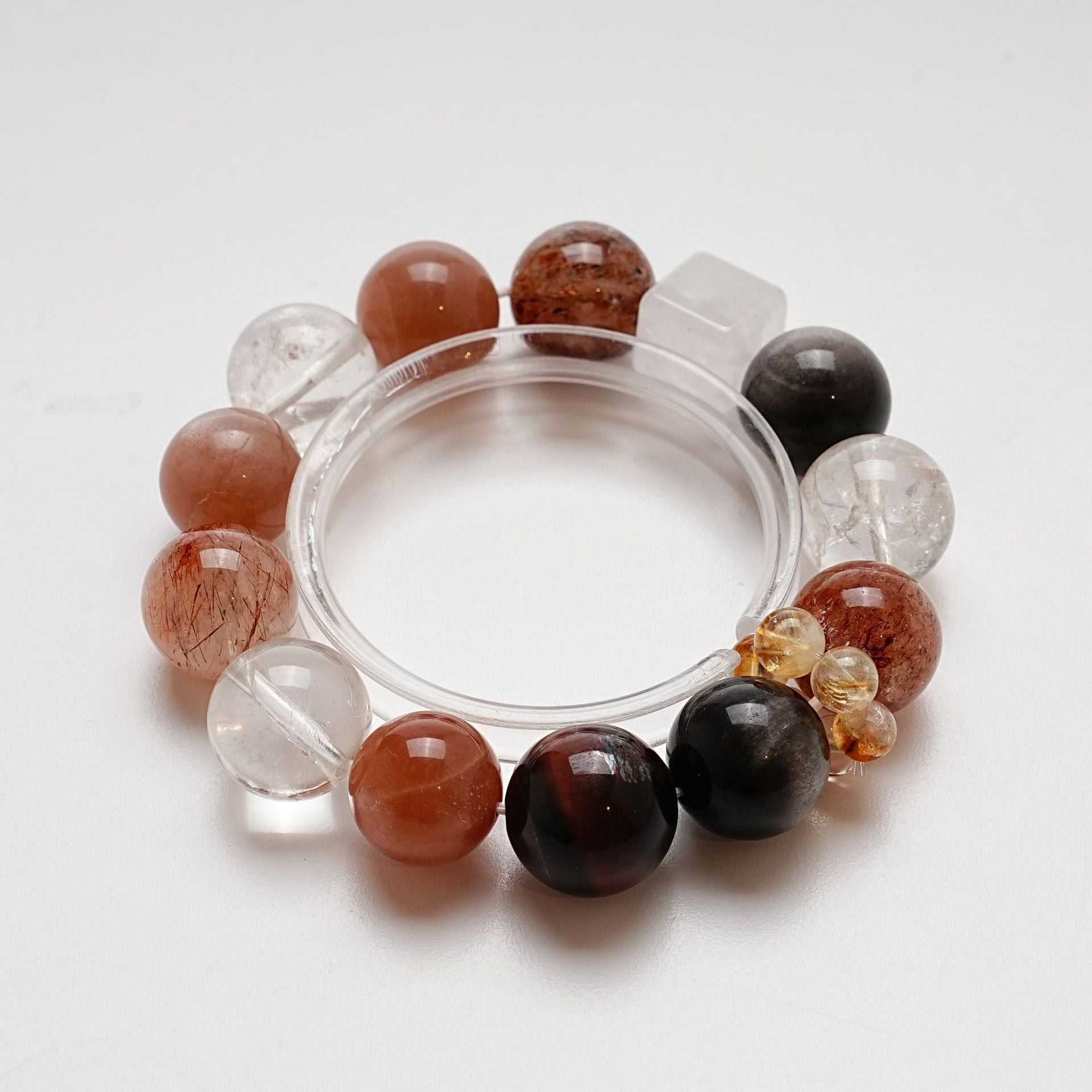 Natural Black Gold Super Seven Bracelet for Women Versatile White Crystal Orange Moonlight Bracelet