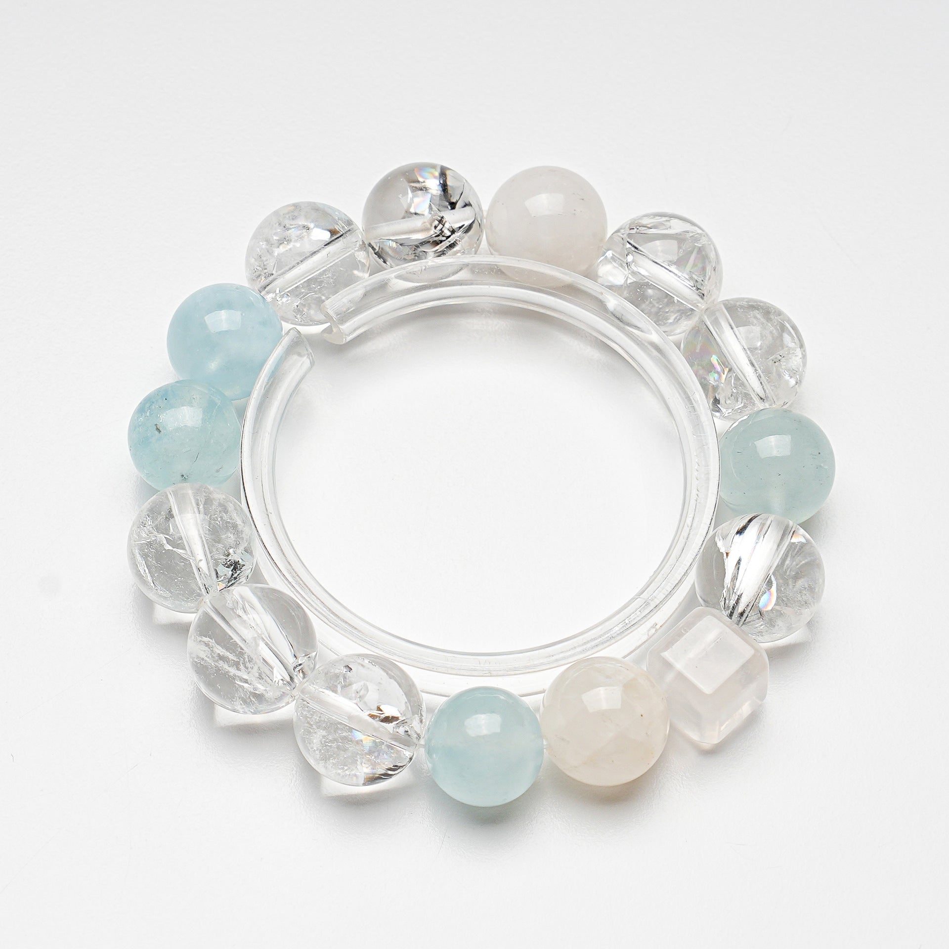 Natural Snowflake Ghost Bracelet Women's White Assay Aquamarine Fashion Bracelet