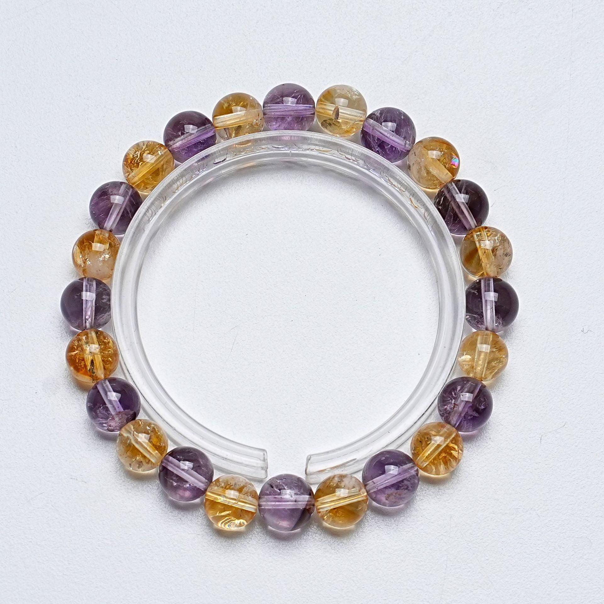 Natural Purple Tower Crystal Bracelet for Women Versatile High-Grade Yellow Tower Crystal Bracelet