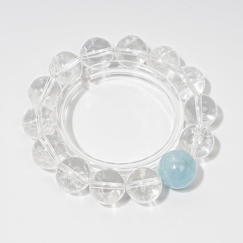 High Quality Natural White Crystal Bracelet Women's Aquamarine Single Circle Fashion Bracelet