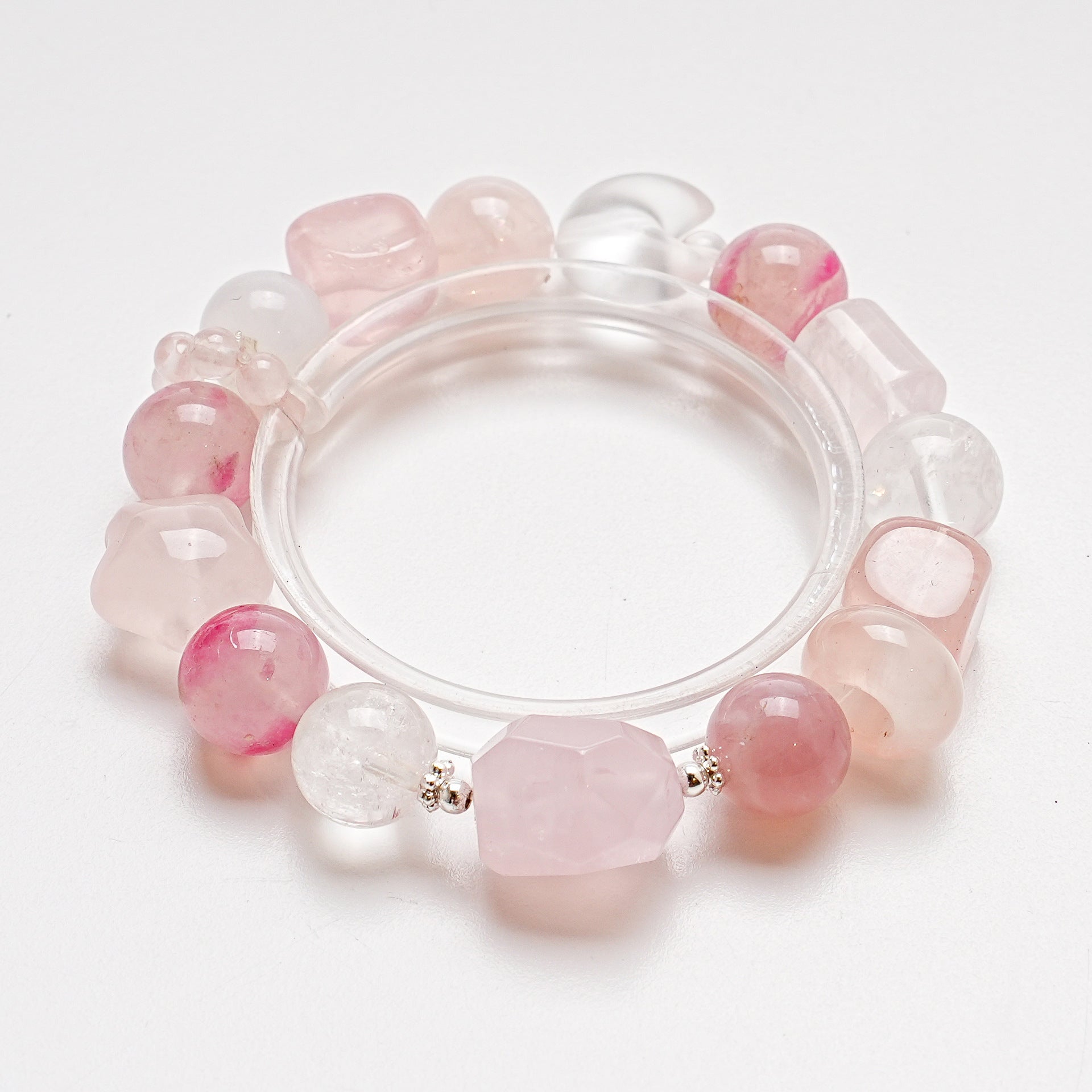 Natural Horse Pink Crystal Bracelet for Women Purple Horse Pink Cherry Blossom Rain White Phantom Pink Moonlight Pink Crystal Bracelet