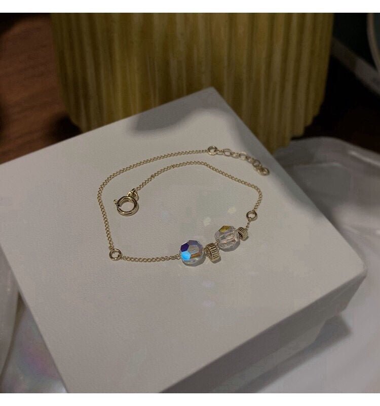 Advanced Sense*Well Matched with America14K Gold-Plated Shijia Imported Super Shiny Crystal Bracelet for Women