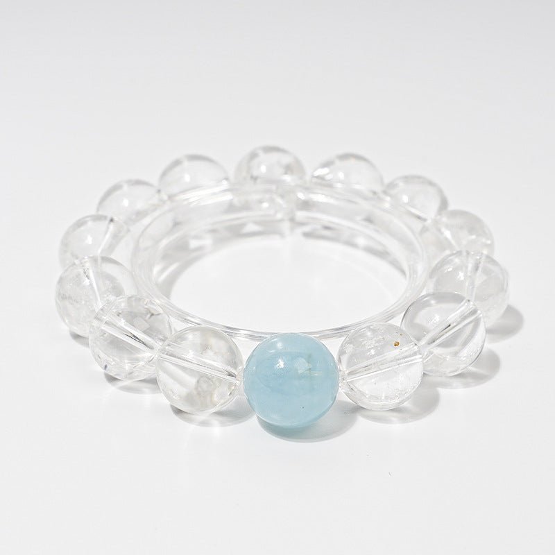 High Quality Natural White Crystal Bracelet Women's Aquamarine Single Circle Fashion Bracelet