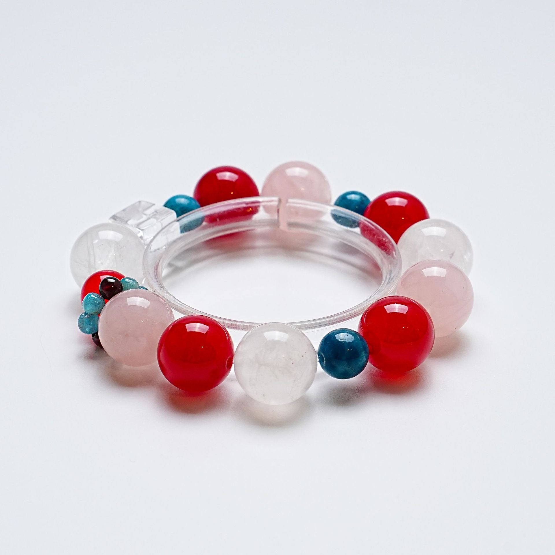 High Quality Natural White Phantom Horse Powder Crystal Bracelet Fashion Garnet Bracelet