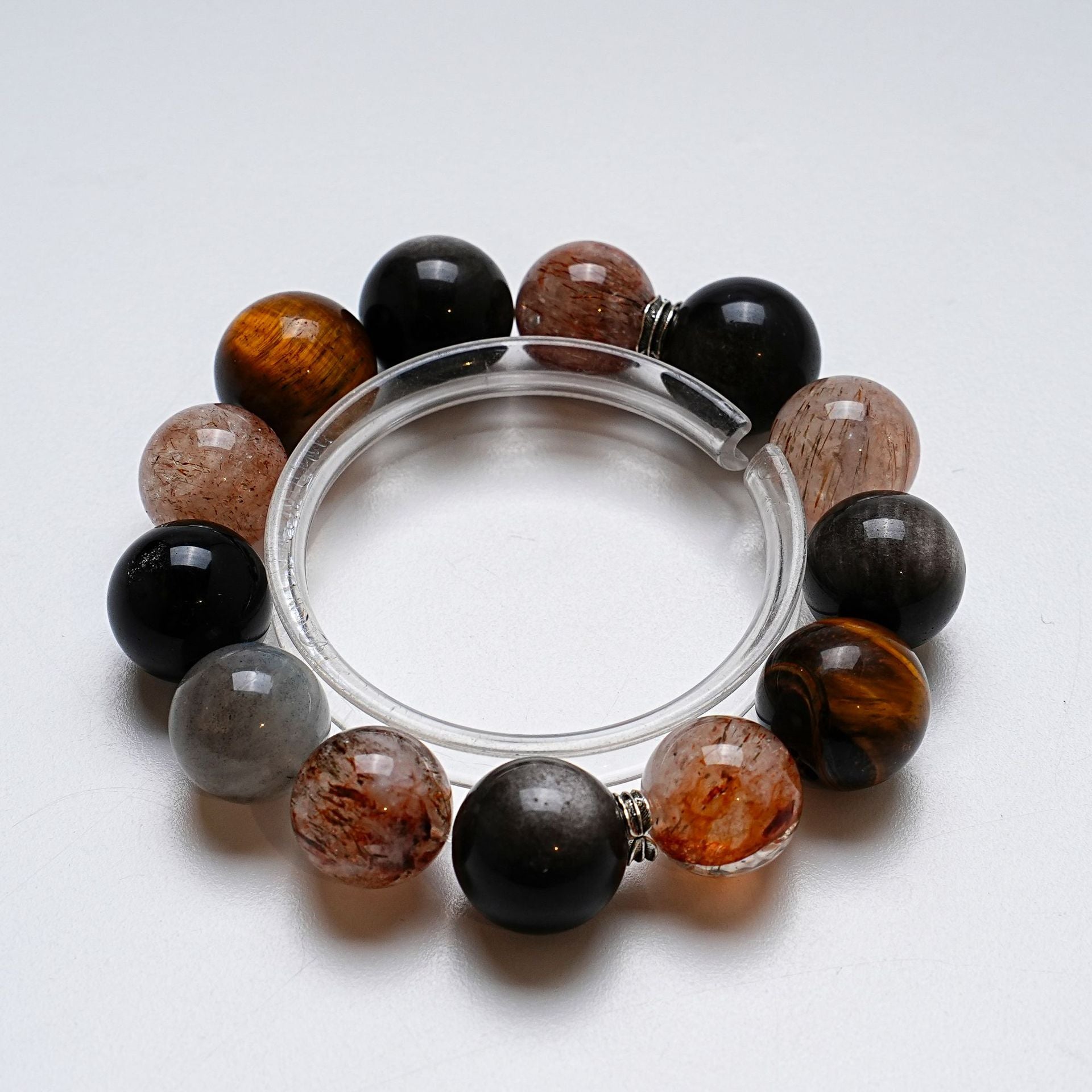 Natural Black Gold Super Seven Crystal Bracelet for Women Versatile Gray Moonlight Bracelet