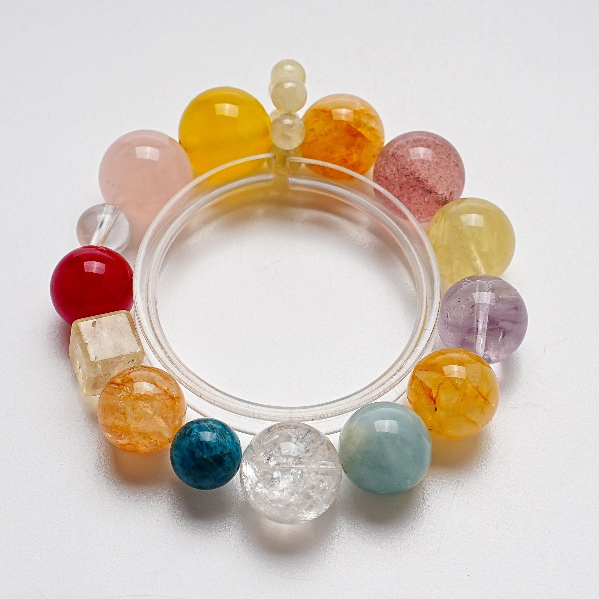 Natural Lavender White Crystal Bracelet for Women Fashionable Gum Flower Horse Pink Bracelet