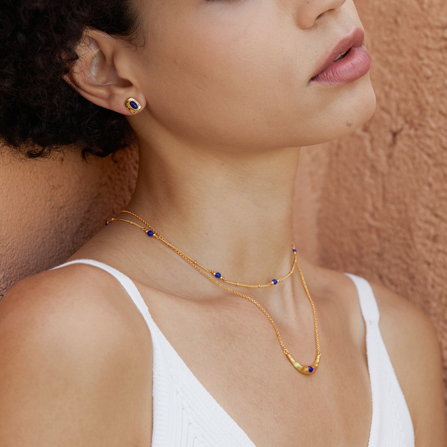 925Silver Natural Lapis Lazuli Earrings Small Exquisite Versatile Commuting Simple Earrings Niche Design Sense Women Oval